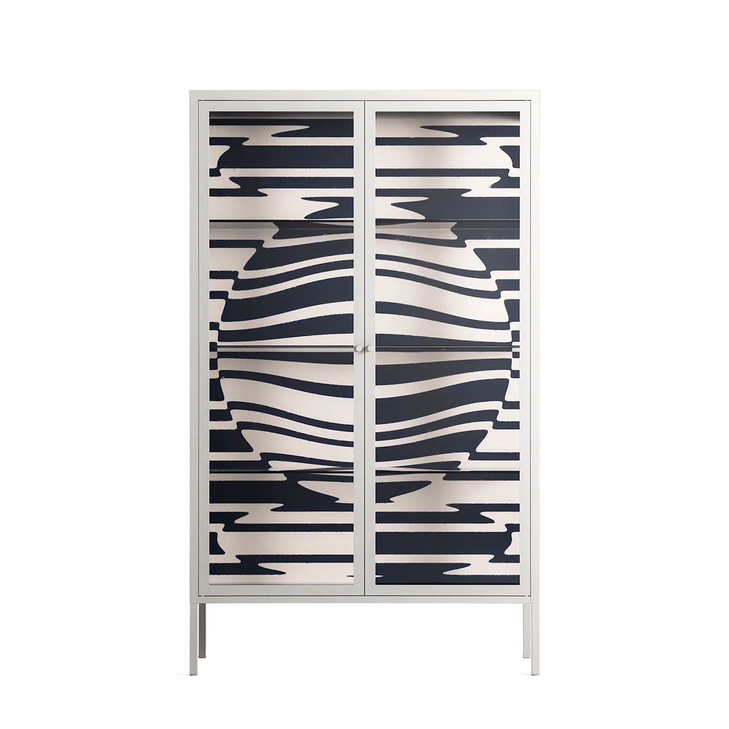 Wave Lens - Cabinet - Oluwasheyi Adebayo - Chalk - Clear glass