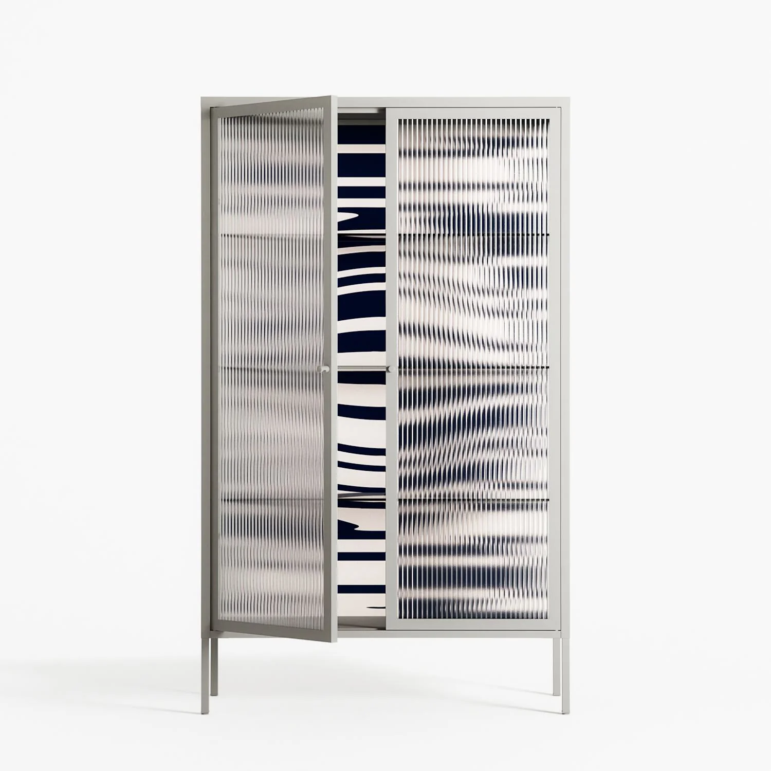 Wave Lens - Cabinet - Oluwasheyi Adebayo - Chalk - Reeded glass - Image 2