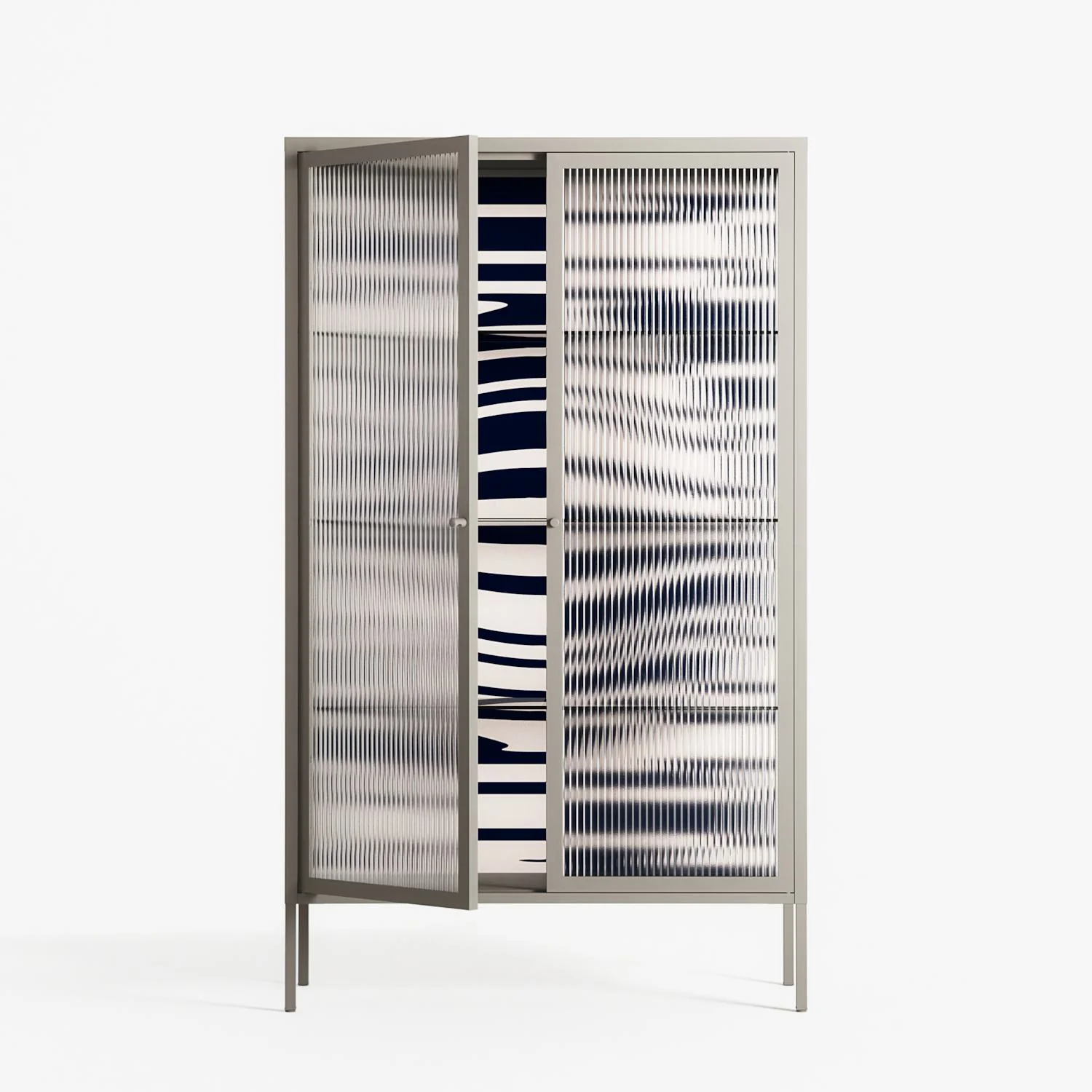 Wave Lens - Cabinet - Oluwasheyi Adebayo - Pebble - Reeded glass - Image 2