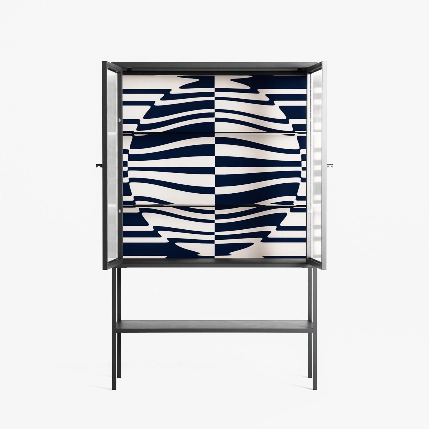 Wave Lens - Loft Cabinet - Oluwasheyi Adebayo - Antracite - Reeded glass - Image 3