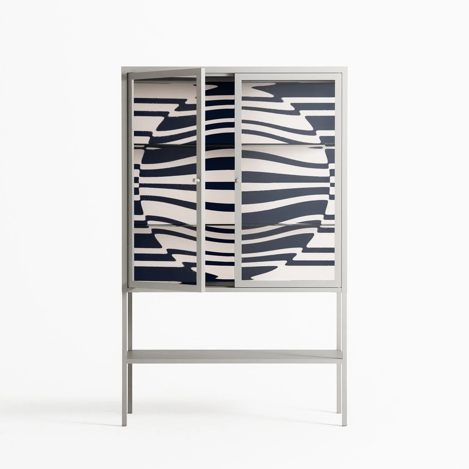 Wave Lens - Loft Cabinet - Oluwasheyi Adebayo - Chalk - Clear glass - Image 2