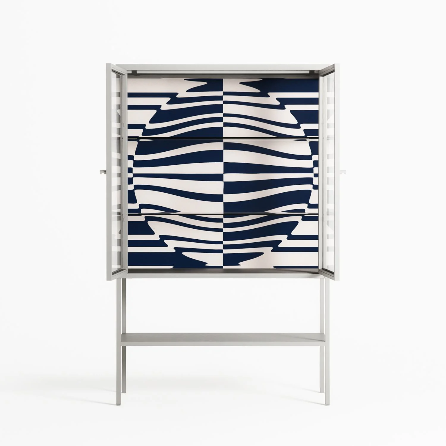 Wave Lens - Loft Cabinet - Oluwasheyi Adebayo - Chalk - Clear glass - Image 3