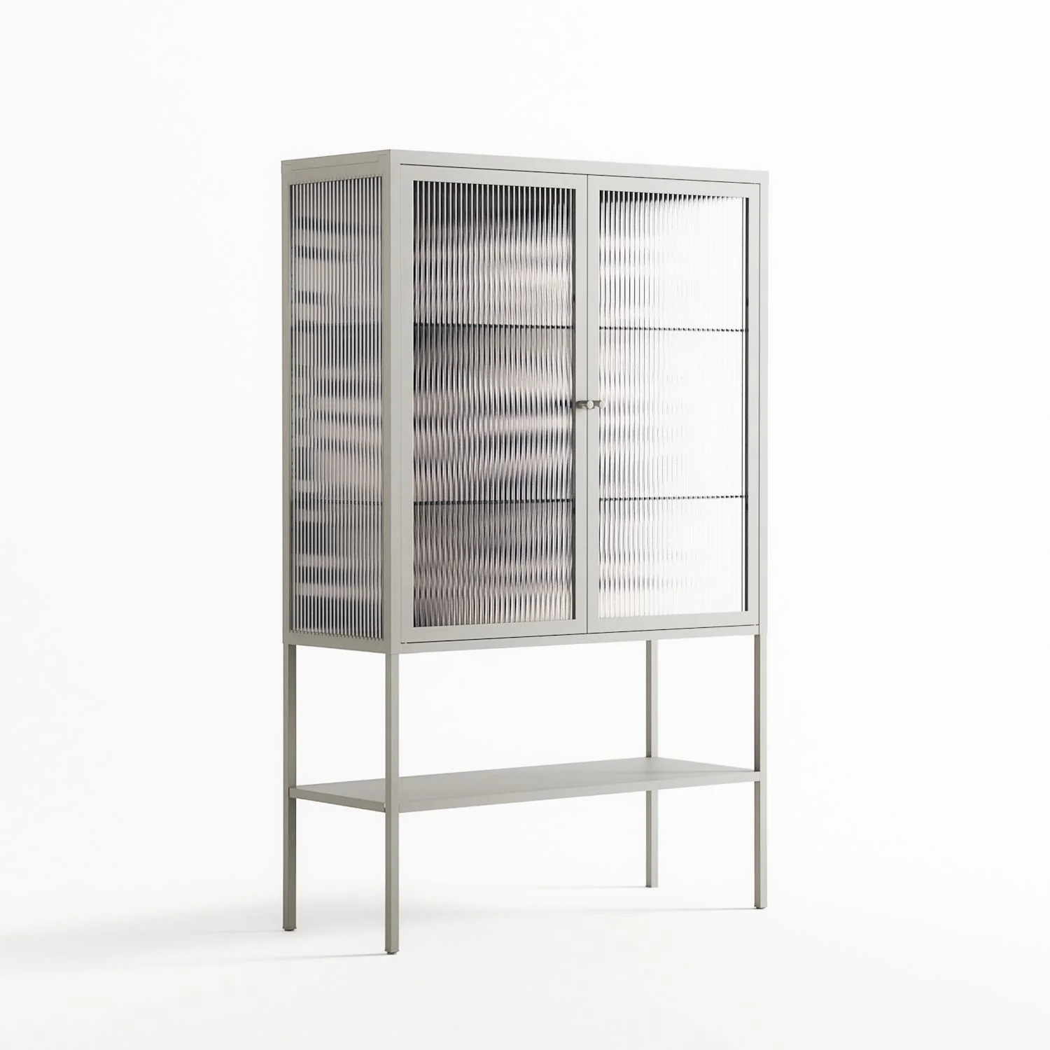 Wave Lens - Loft Cabinet - Oluwasheyi Adebayo - Chalk - Reeded glass - Image 4