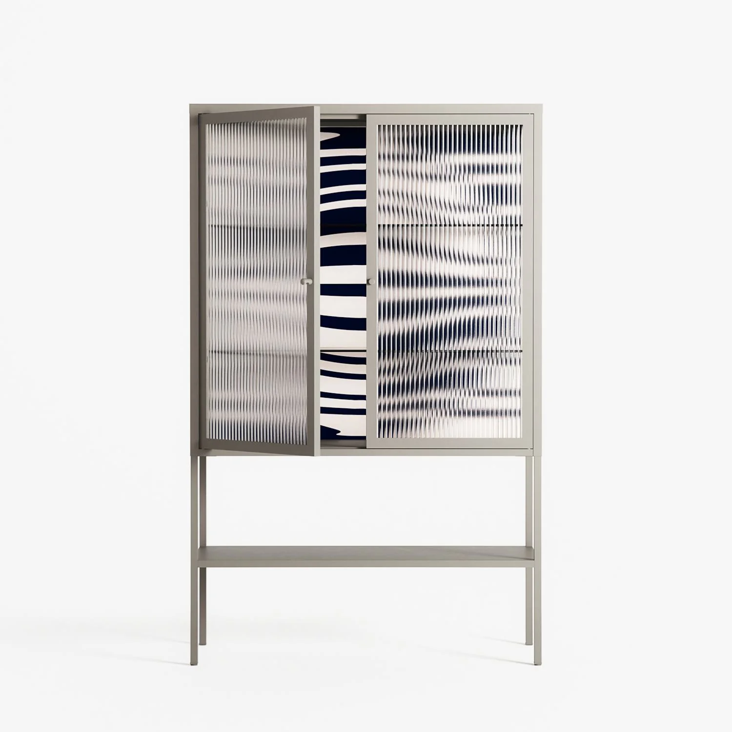 Wave Lens - Loft Cabinet - Oluwasheyi Adebayo - Pebble - Reeded glass - Image 2