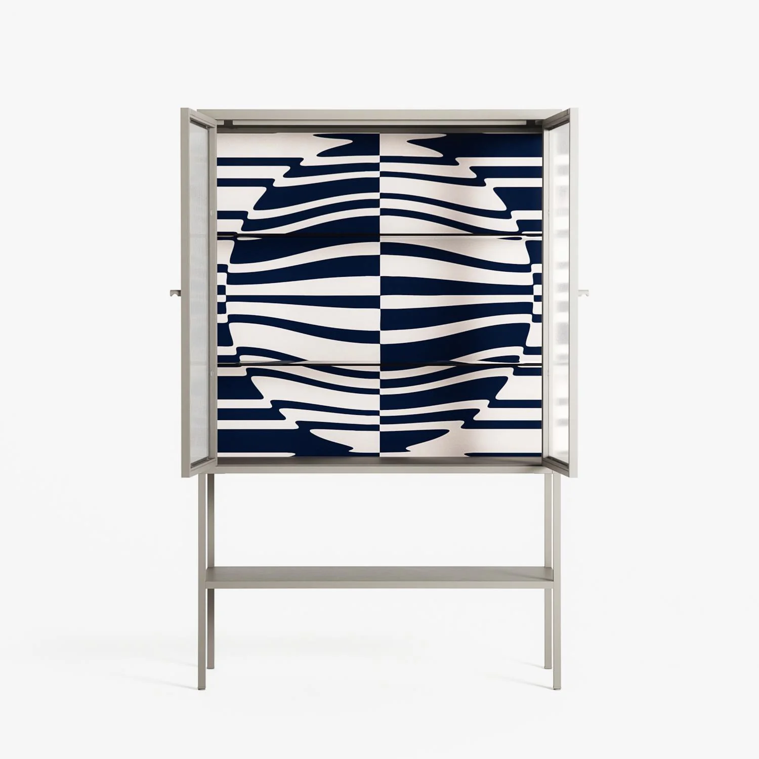 Wave Lens - Loft Cabinet - Oluwasheyi Adebayo - Pebble - Reeded glass - Image 3