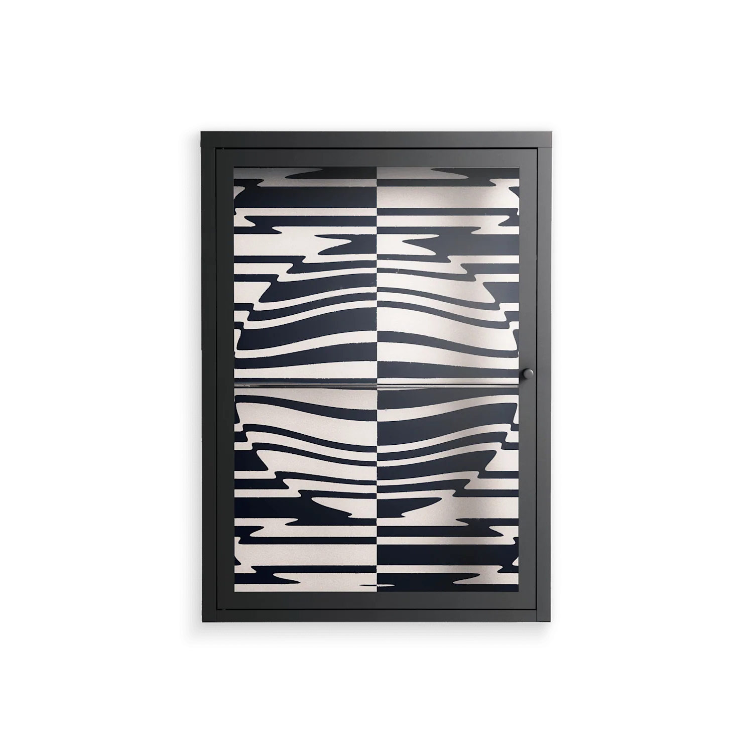 Wave Lens - Wall Cabinet - Oluwasheyi Adebayo - Antracite - Clear glass
