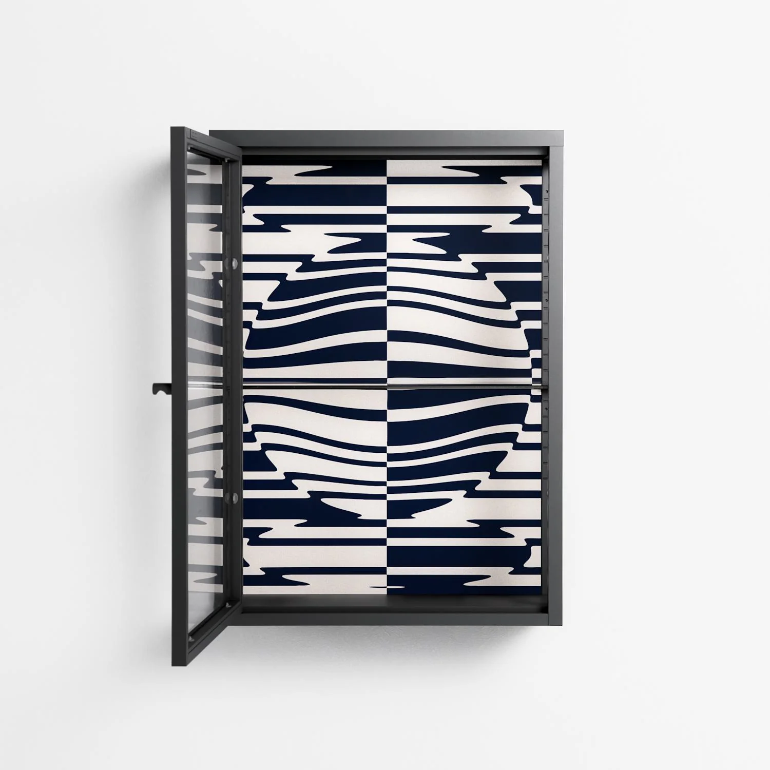 Wave Lens - Wall Cabinet - Oluwasheyi Adebayo - Antracite - Clear glass - Image 3