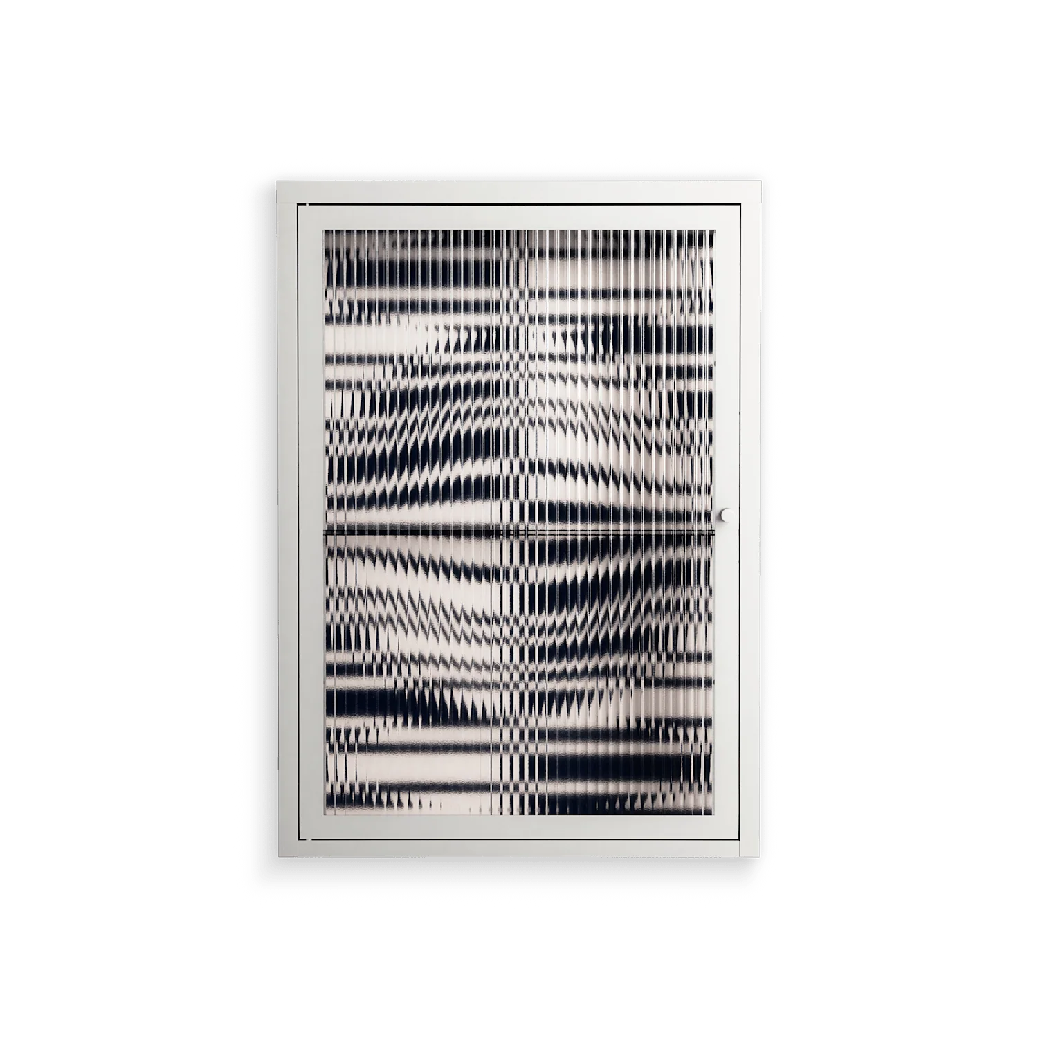 Wave Lens - Wall Cabinet - Oluwasheyi Adebayo - Chalk - Reeded glass