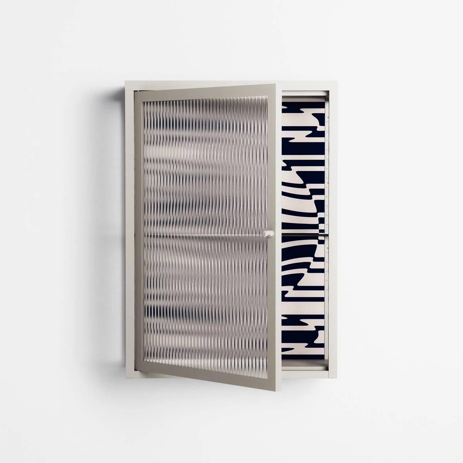 Wave Lens - Wall Cabinet - Oluwasheyi Adebayo - Pebble - Reeded glass - Image 2