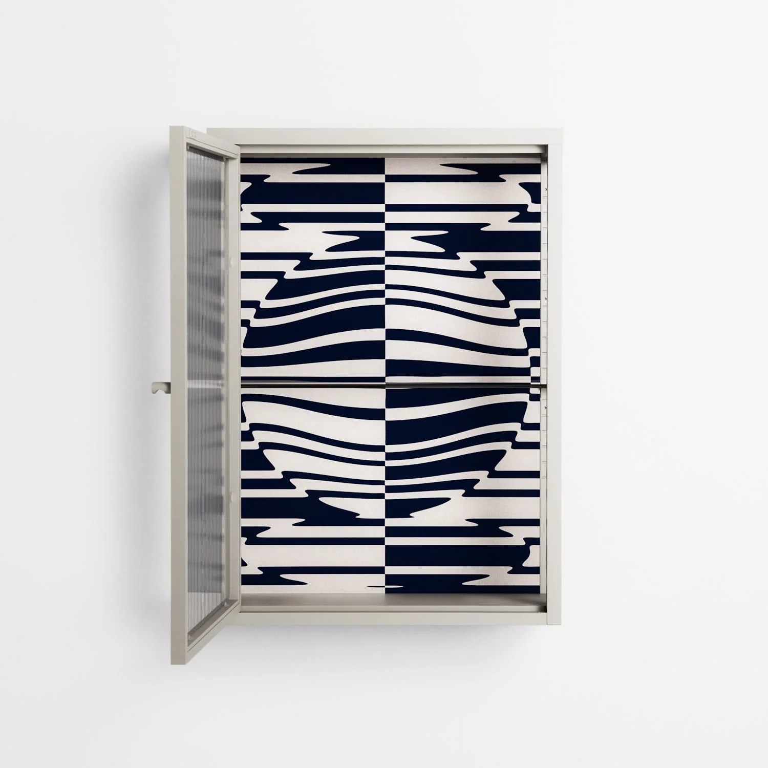 Wave Lens - Wall Cabinet - Oluwasheyi Adebayo - Pebble - Reeded glass - Image 3