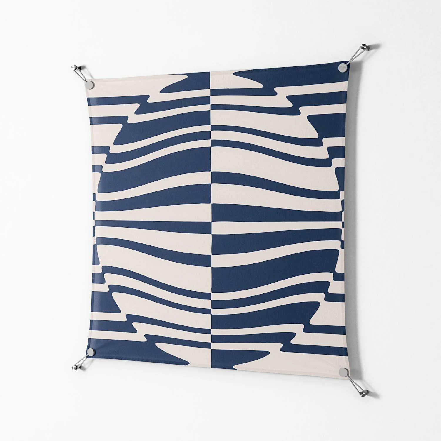 Wave Lens - Work On Wall - Oluwasheyi Adebayo - Silver - 90 x 90 cm - Image 2