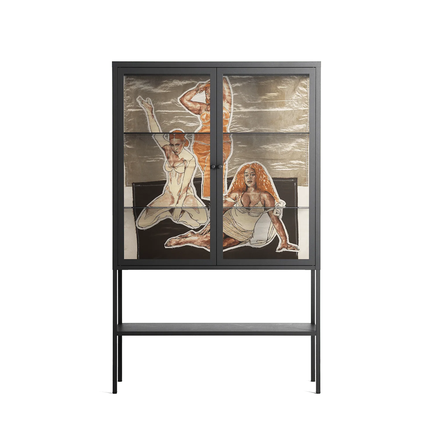 We Are Who We Are - Loft Cabinet - Sophie Goudman-Peachey - Antracite - Clear glass