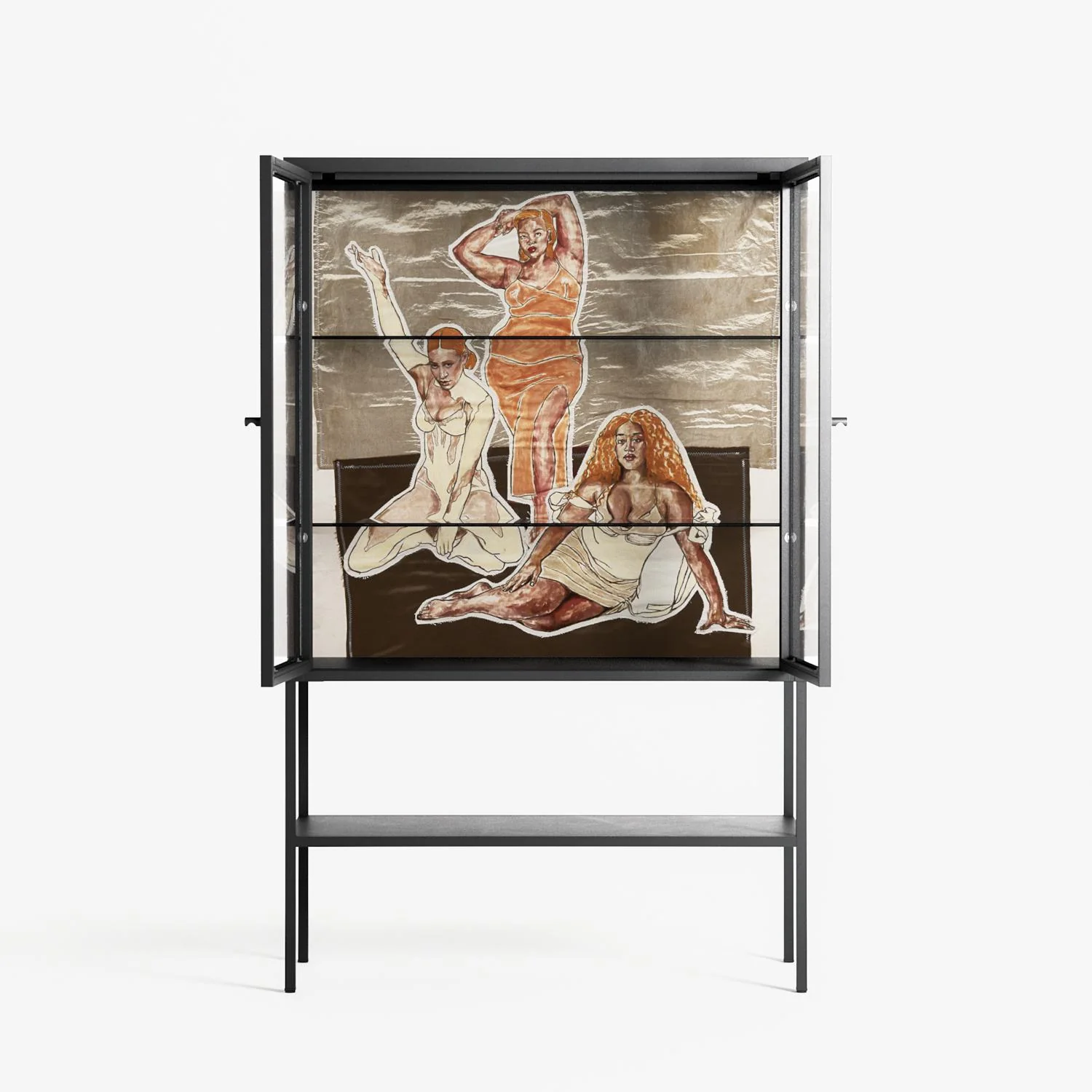 We Are Who We Are - Loft Cabinet - Sophie Goudman-Peachey - Antracite - Clear glass - Image 3