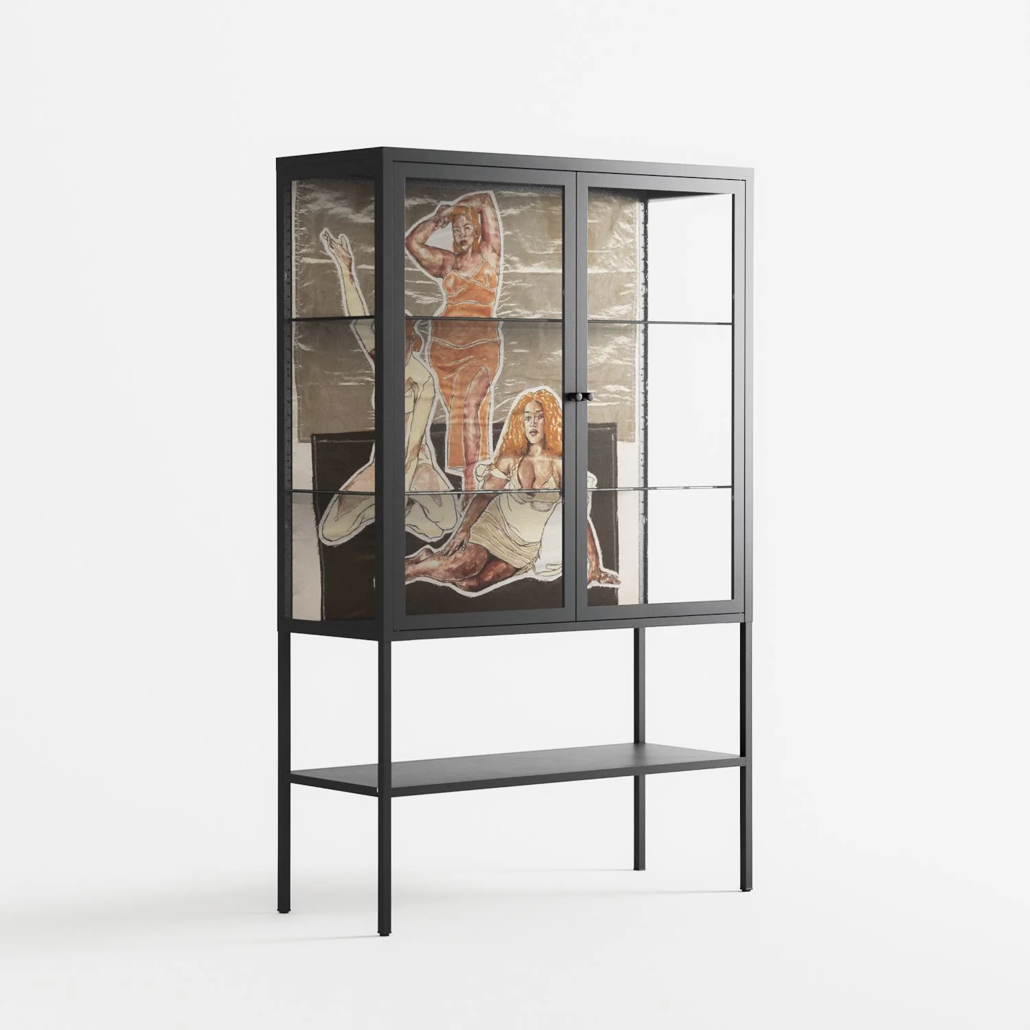 We Are Who We Are - Loft Cabinet - Sophie Goudman-Peachey - Antracite - Clear glass - Image 4