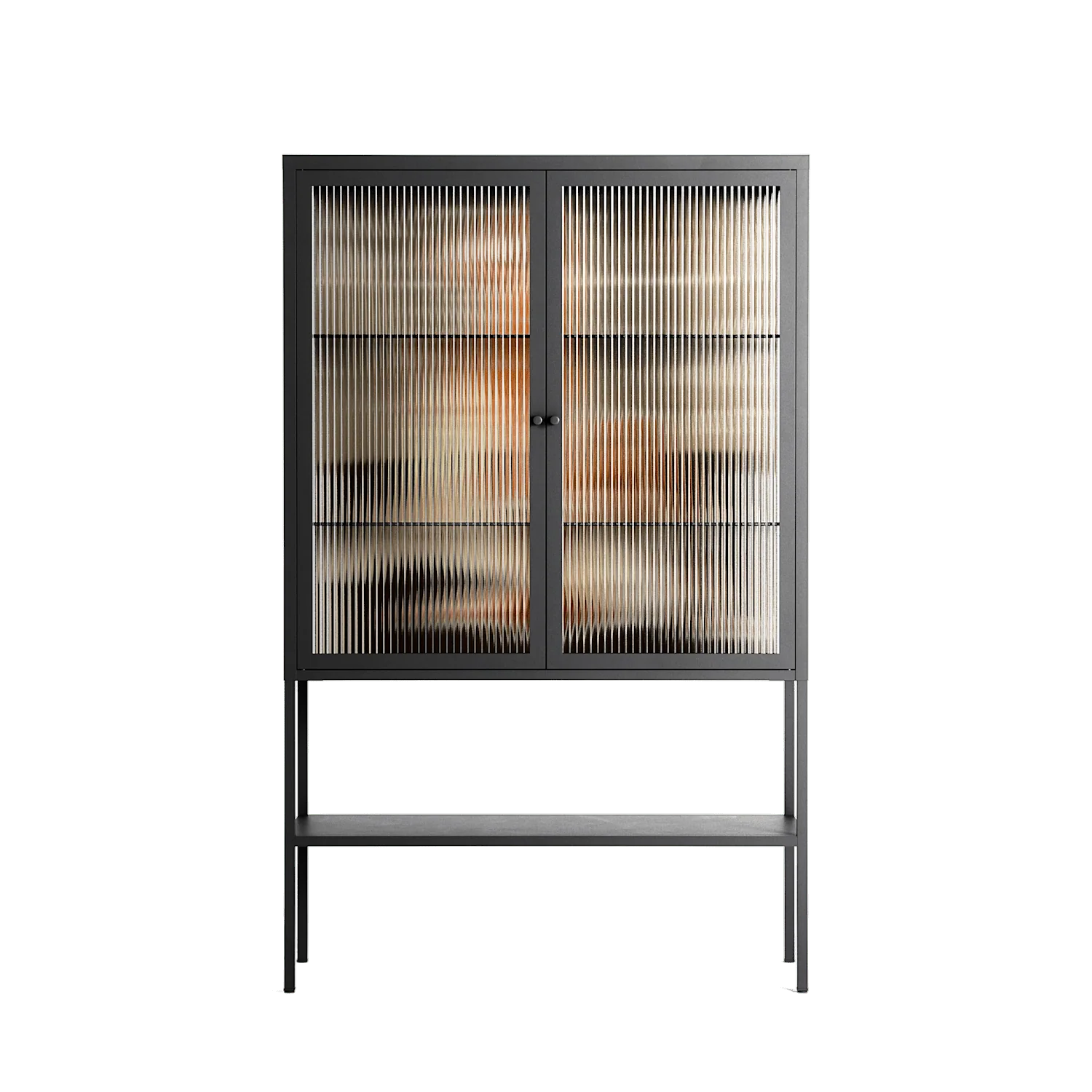 We Are Who We Are - Loft Cabinet - Sophie Goudman-Peachey - Antracite - Reeded glass