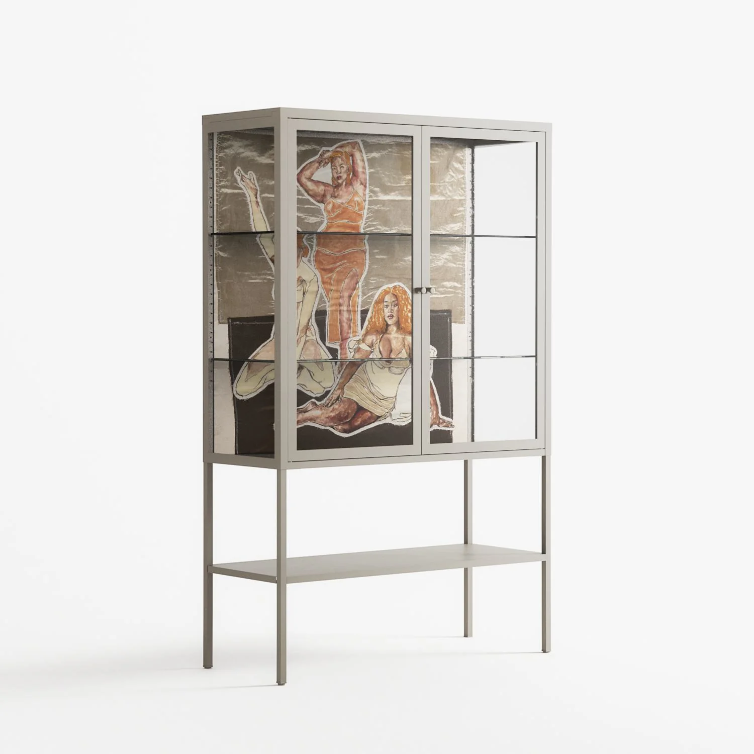 We Are Who We Are - Loft Cabinet - Sophie Goudman-Peachey - Pebble - Clear glass - Image 4