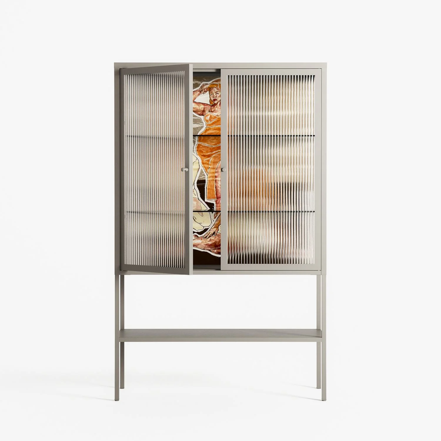 We Are Who We Are - Loft Cabinet - Sophie Goudman-Peachey - Pebble - Reeded glass - Image 2