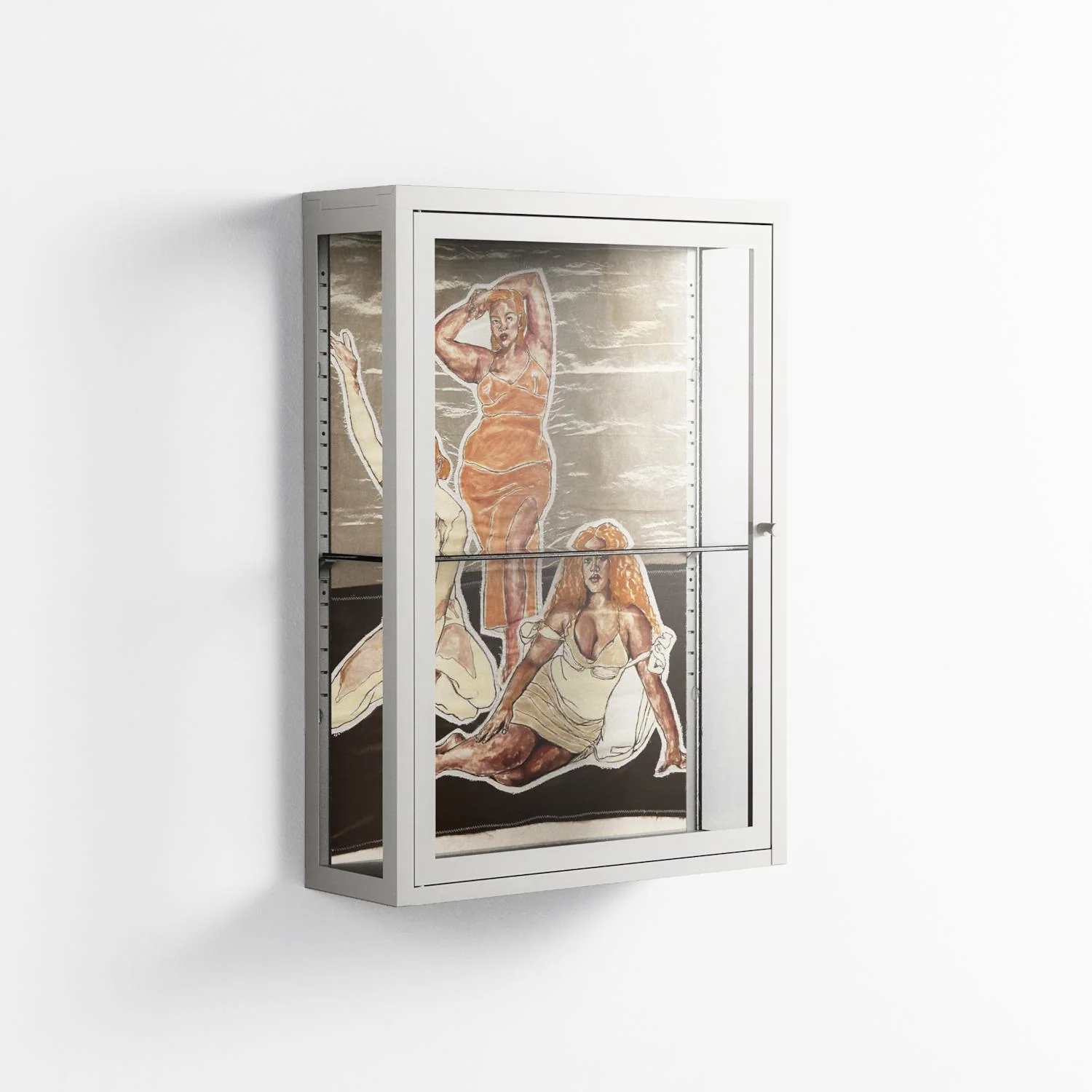 We Are Who We Are - Wall Cabinet - Sophie Goudman-Peachey - Chalk - Clear glass - Image 4