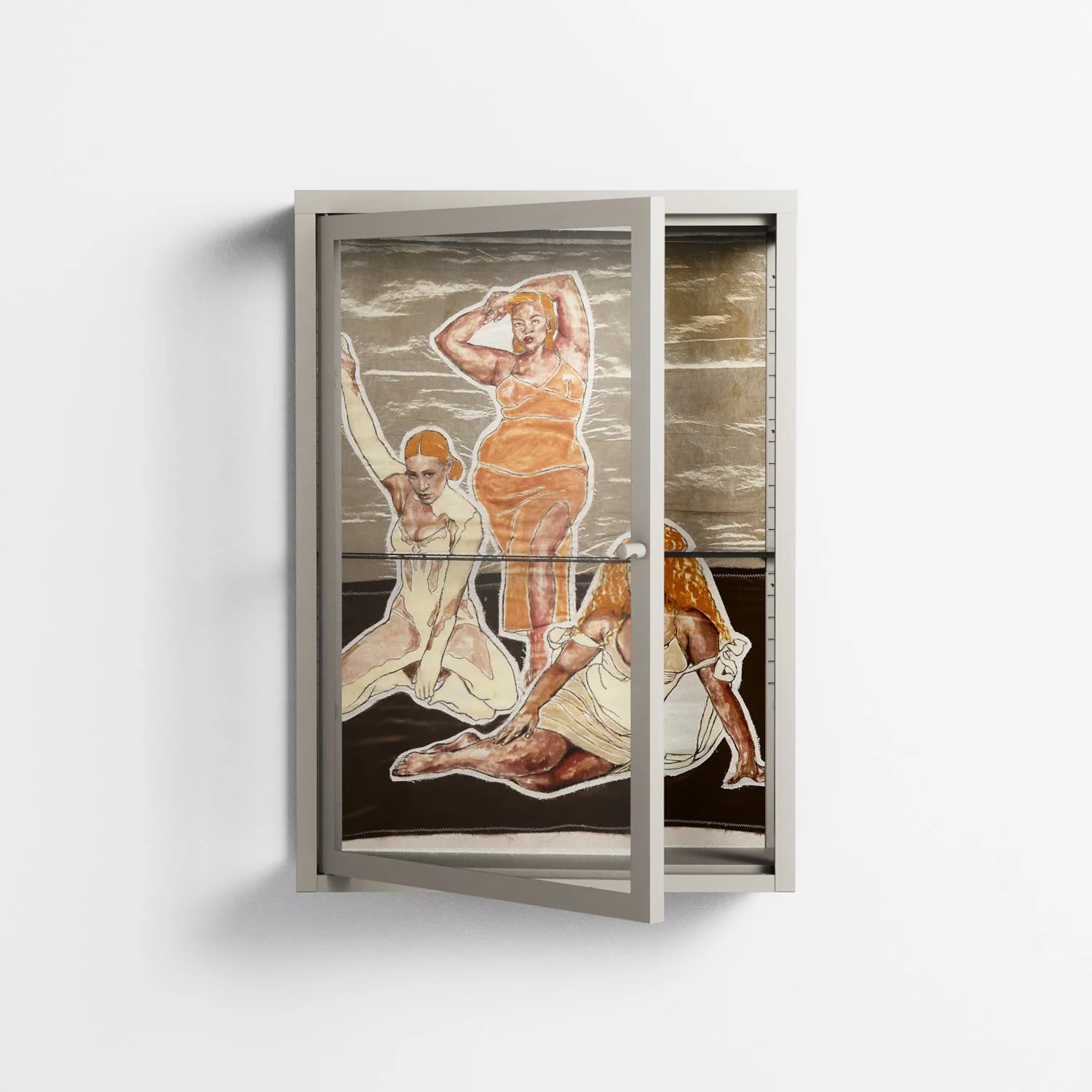 We Are Who We Are - Wall Cabinet - Sophie Goudman-Peachey - Pebble - Clear glass - Image 2