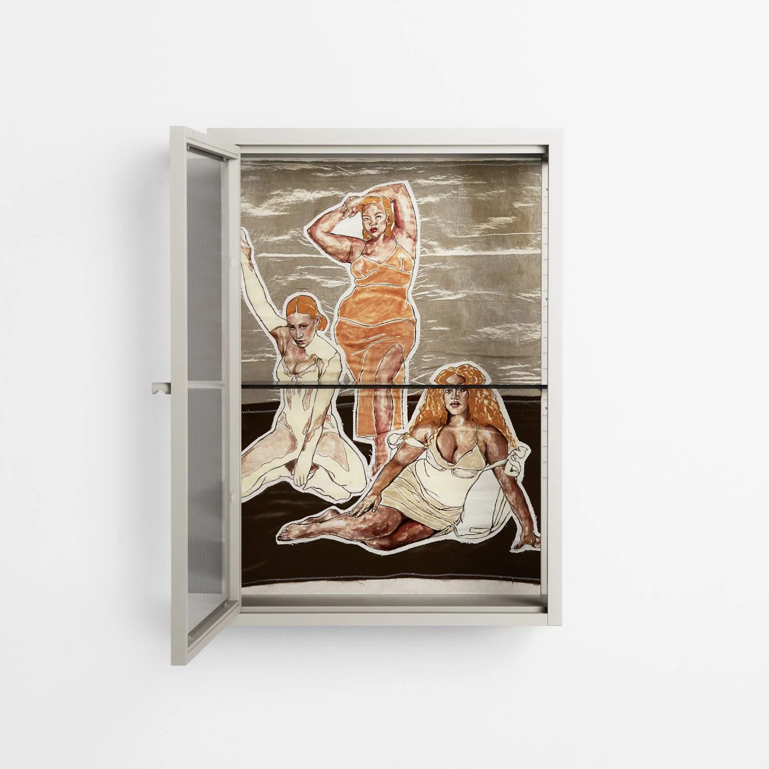 We Are Who We Are - Wall Cabinet - Sophie Goudman-Peachey - Pebble - Reeded glass - Image 3
