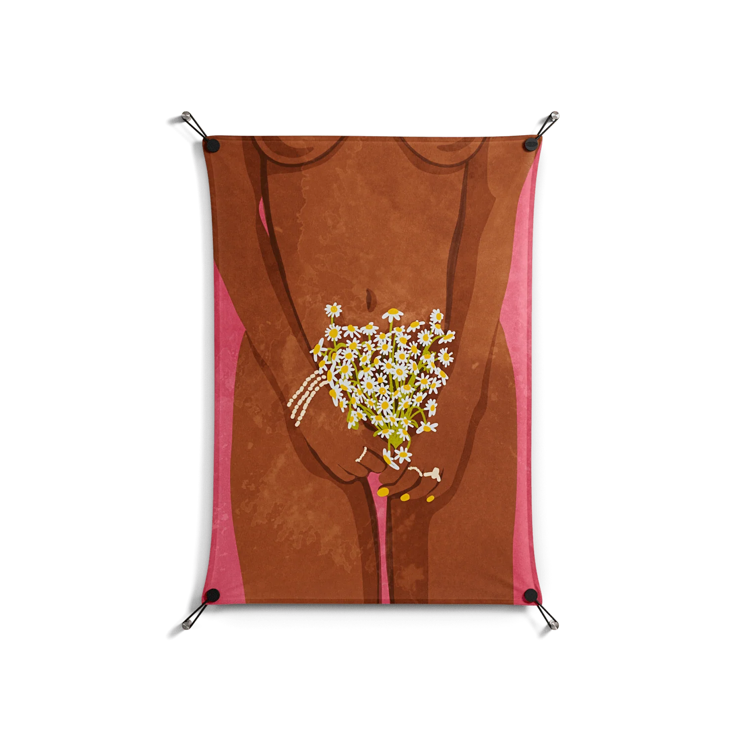 Wearing Flowers - Work On Wall - Raissa Oltmanns - Black - 70 x 100 cm