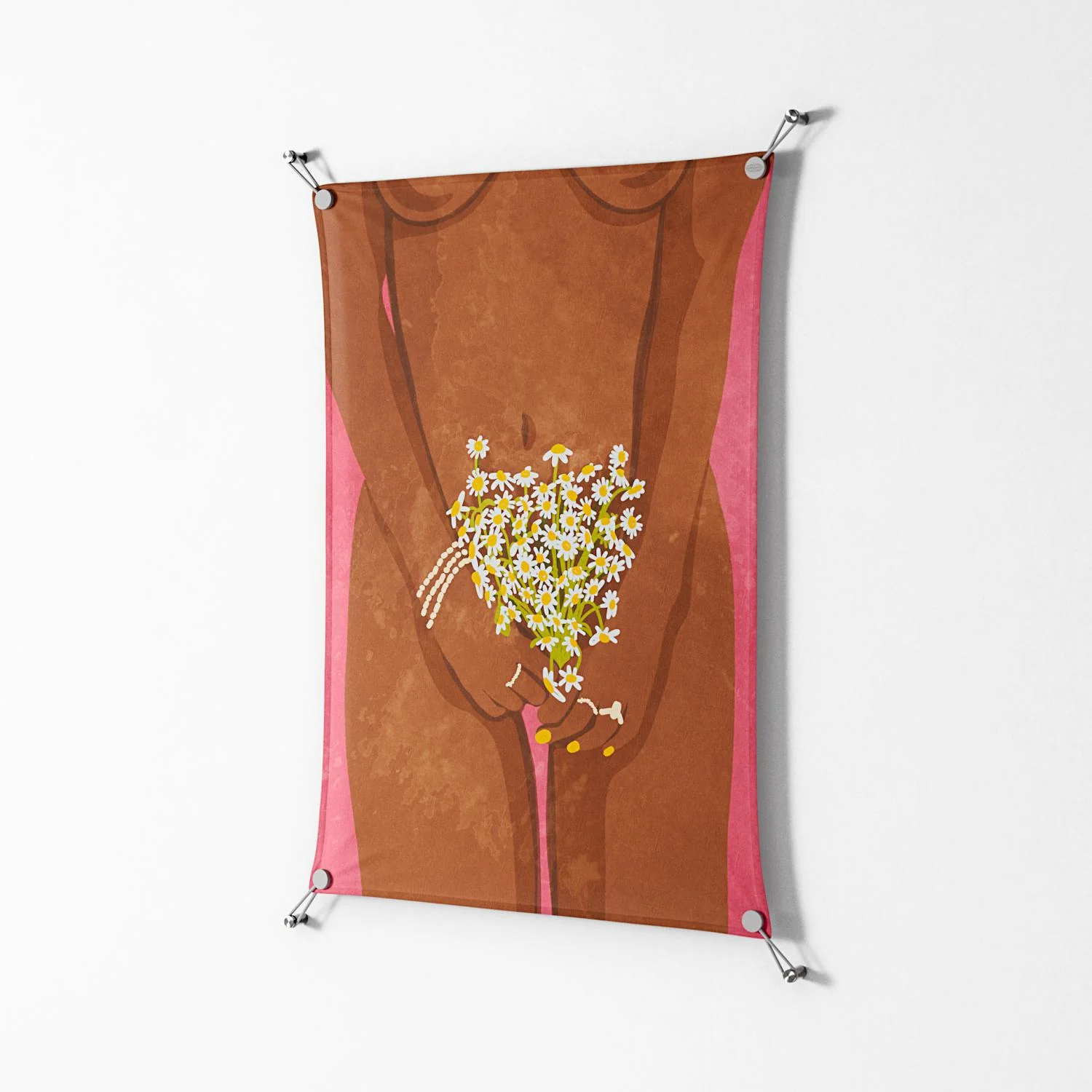 Wearing Flowers - Work On Wall - Raissa Oltmanns - Silver - 70 x 100 cm - Image 2