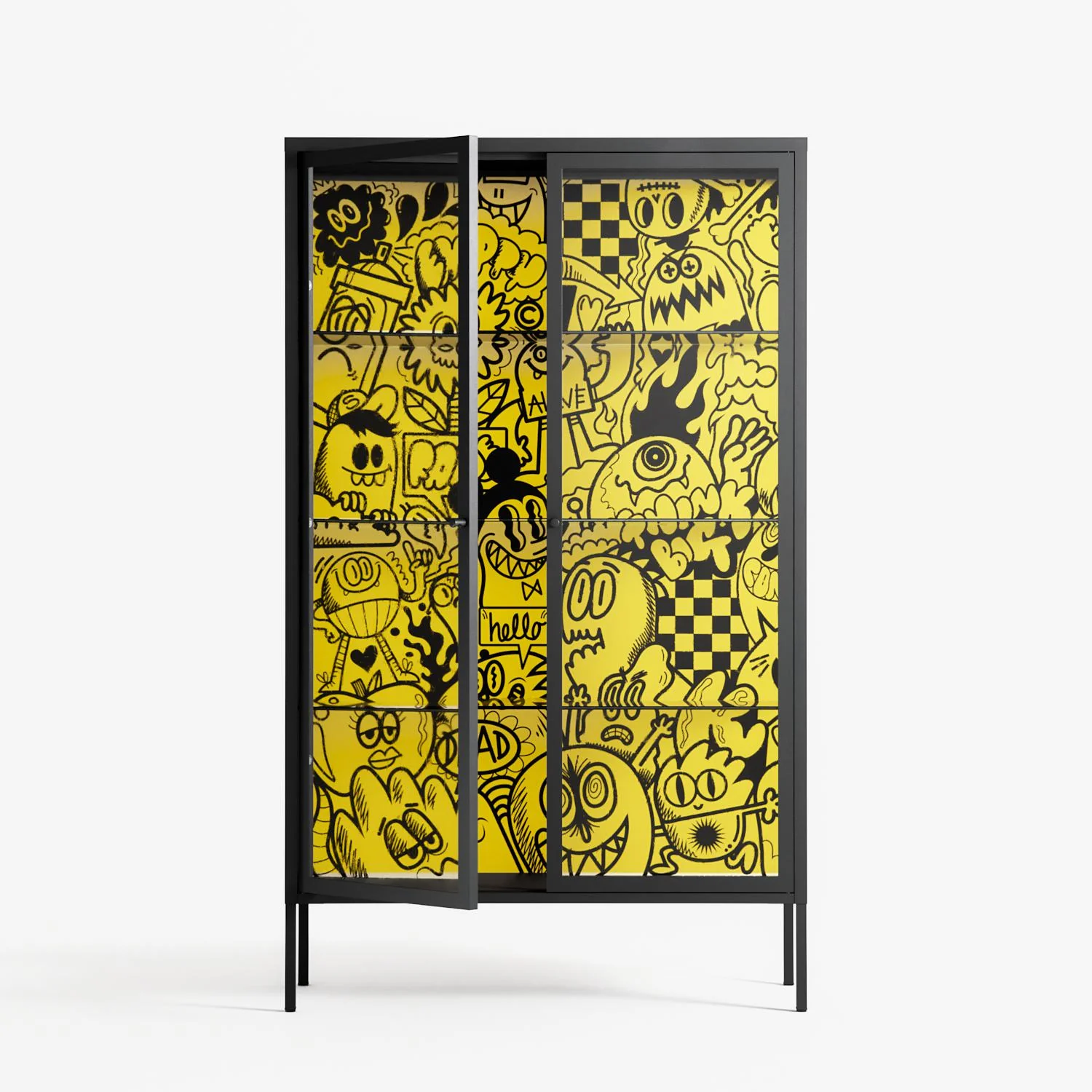 What a Mess - Cabinet - Craig Watkins - Antracite - Clear glass - Image 2