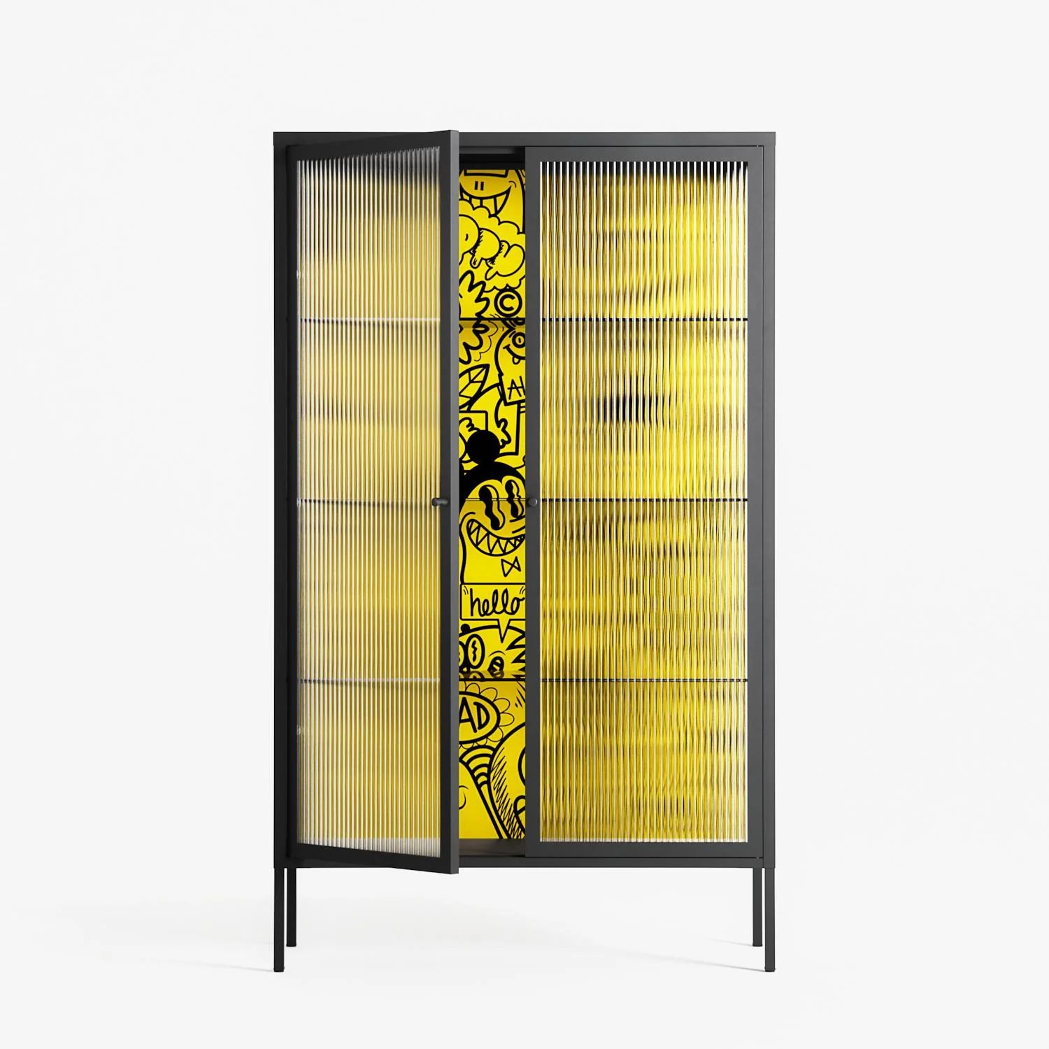 What a Mess - Cabinet - Craig Watkins - Antracite - Reeded glass - Image 2