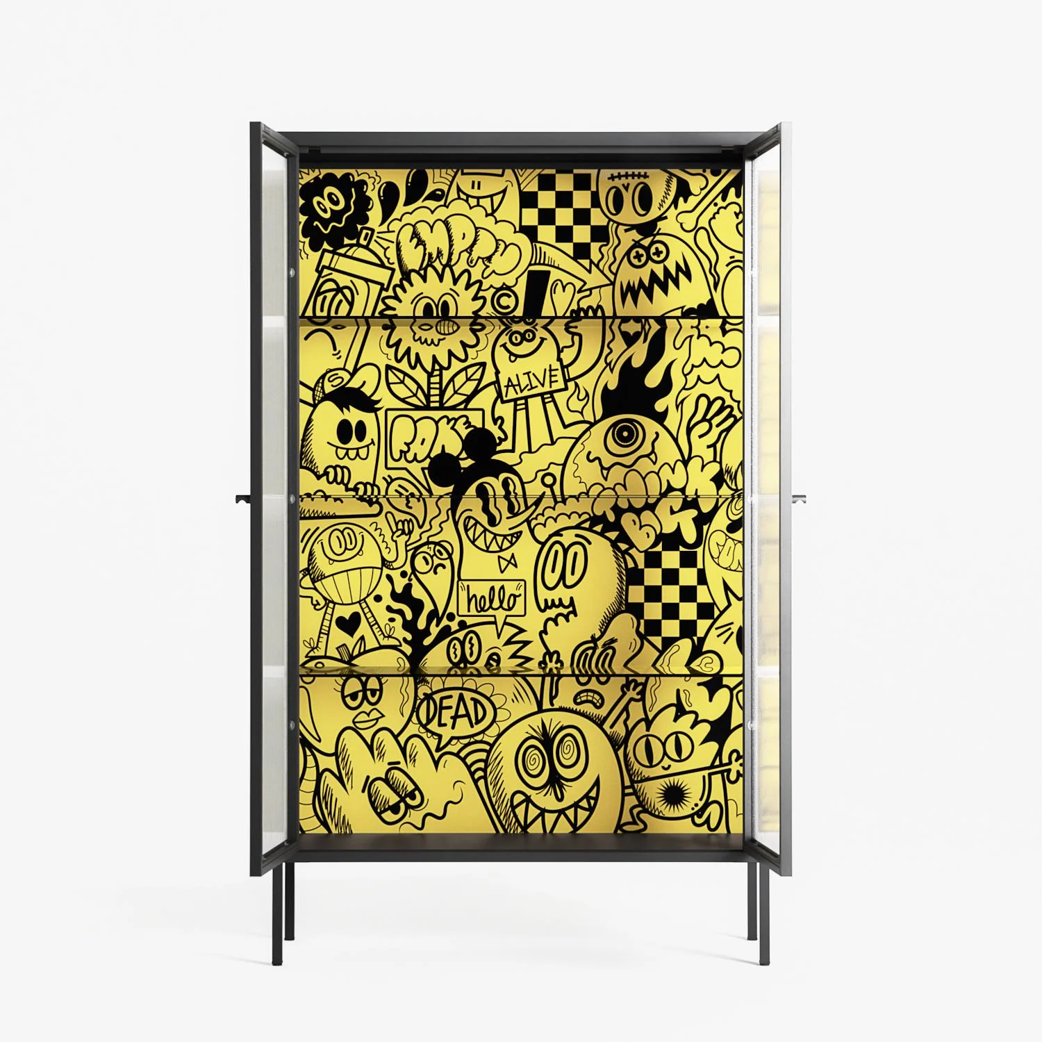 What a Mess - Cabinet - Craig Watkins - Antracite - Reeded glass - Image 3