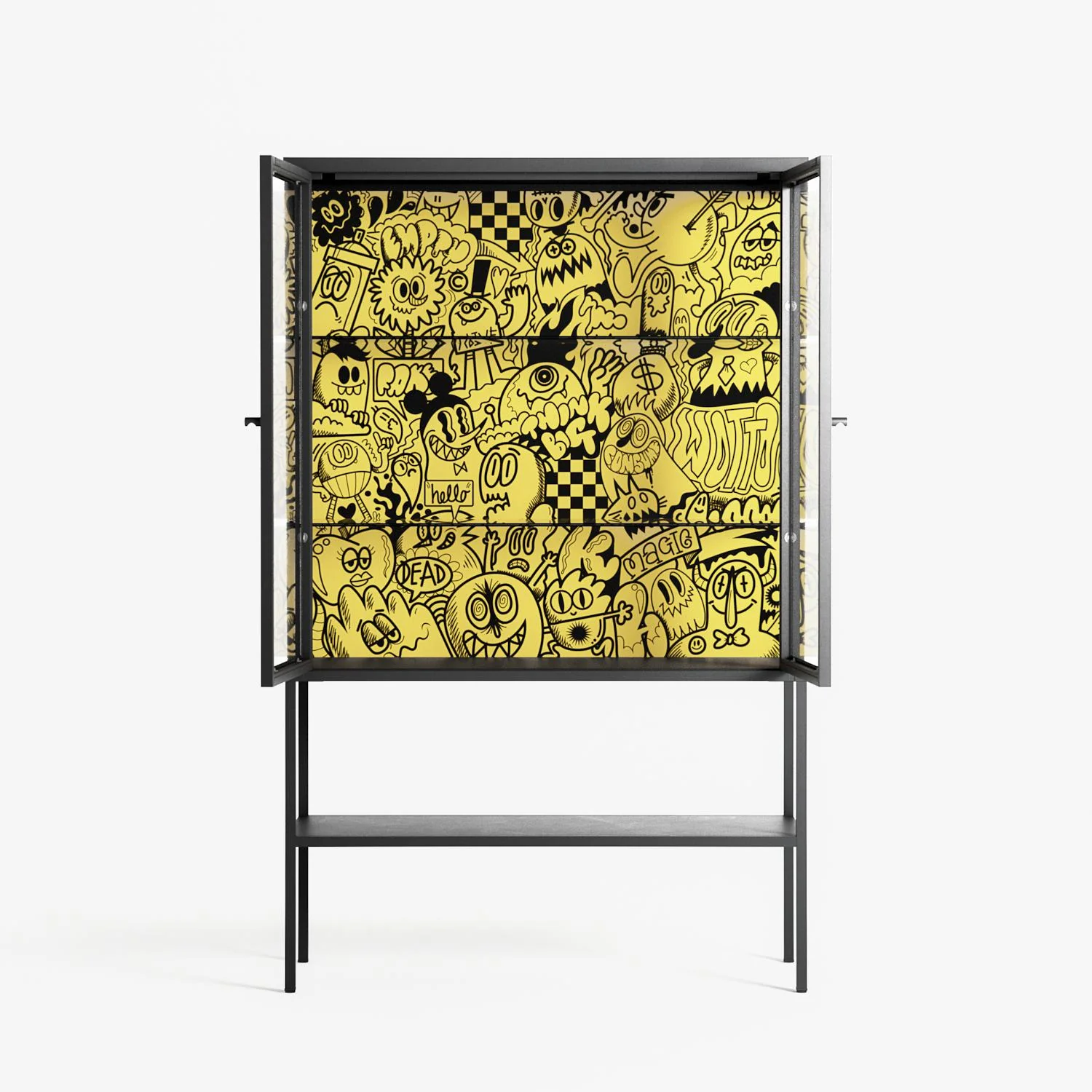What a Mess - Loft Cabinet - Craig Watkins - Antracite - Clear glass - Image 3