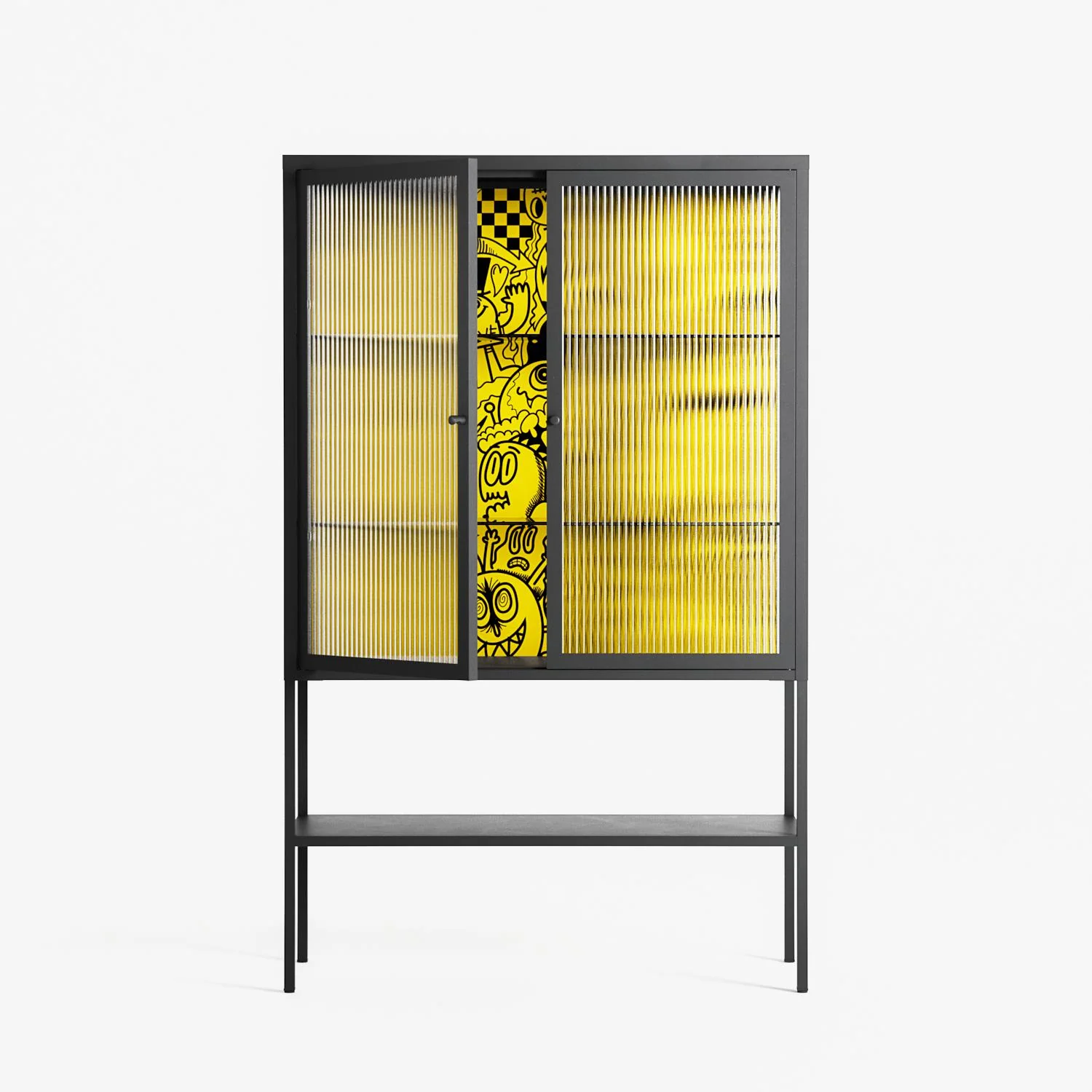 What a Mess - Loft Cabinet - Craig Watkins - Antracite - Reeded glass - Image 2