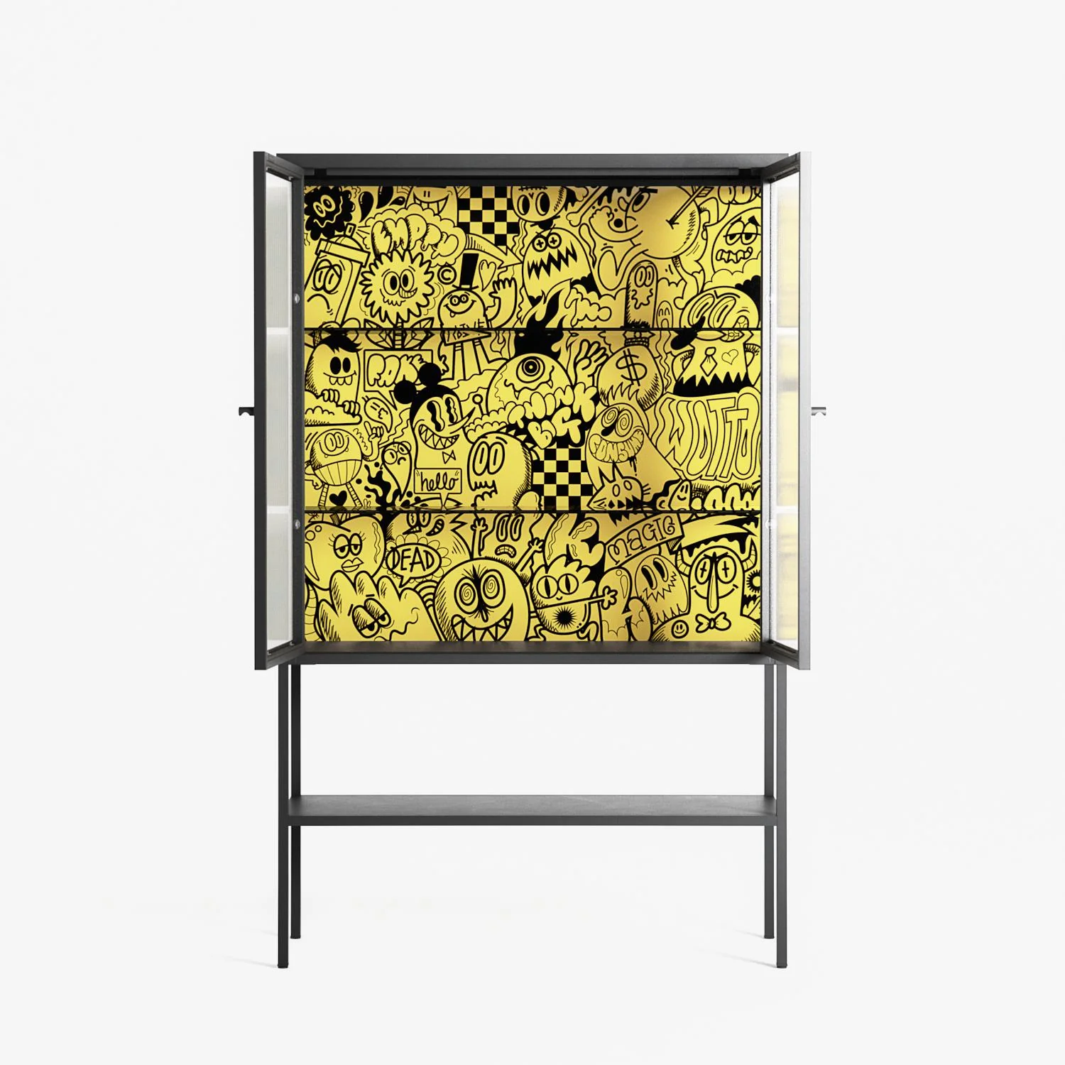 What a Mess - Loft Cabinet - Craig Watkins - Antracite - Reeded glass - Image 3