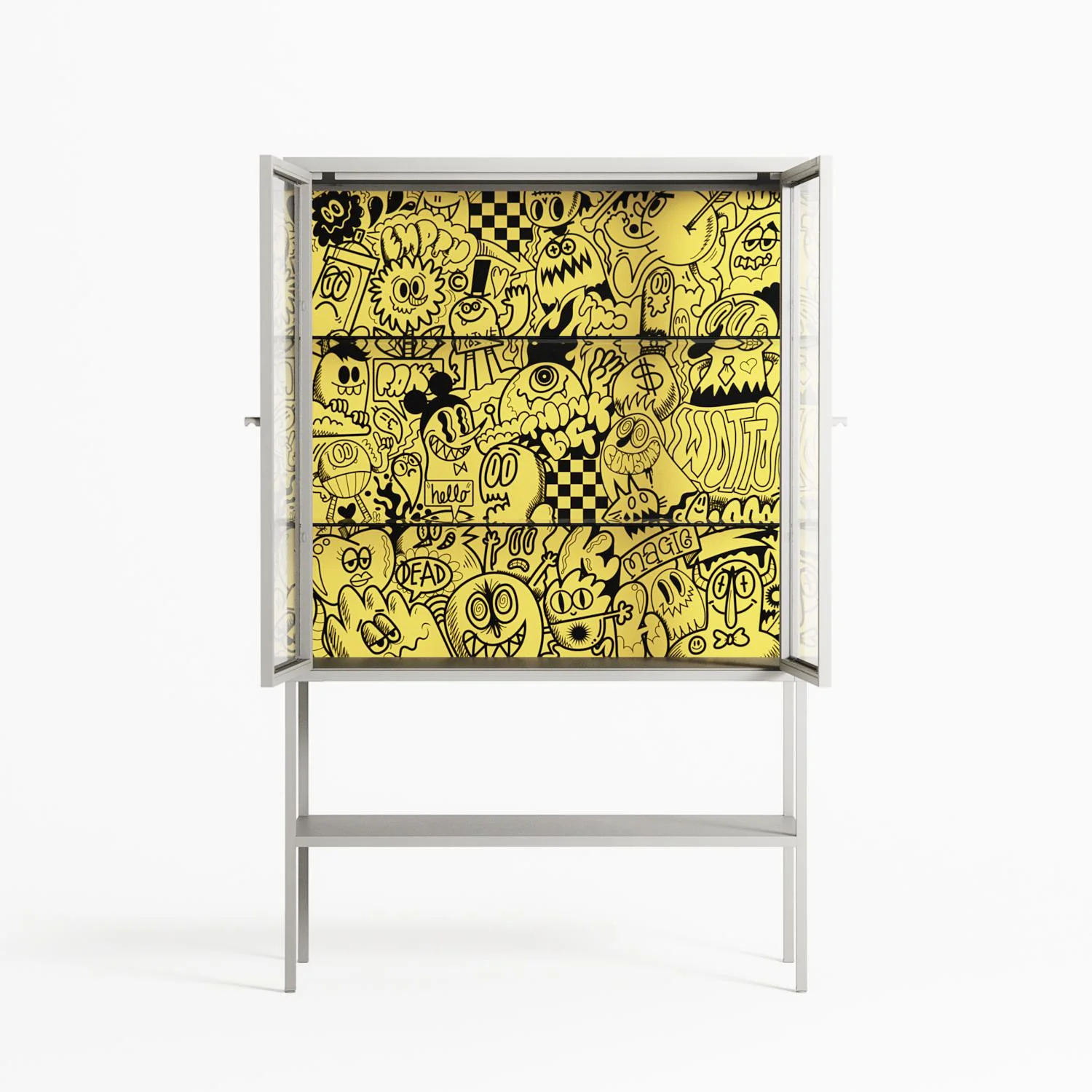 What a Mess - Loft Cabinet - Craig Watkins - Chalk - Clear glass - Image 3