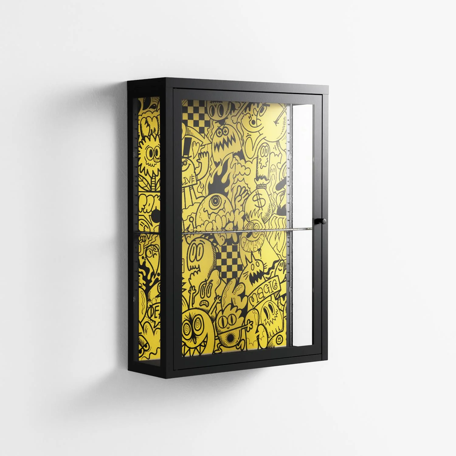 What a Mess - Wall Cabinet - Craig Watkins - Antracite - Clear glass - Image 4