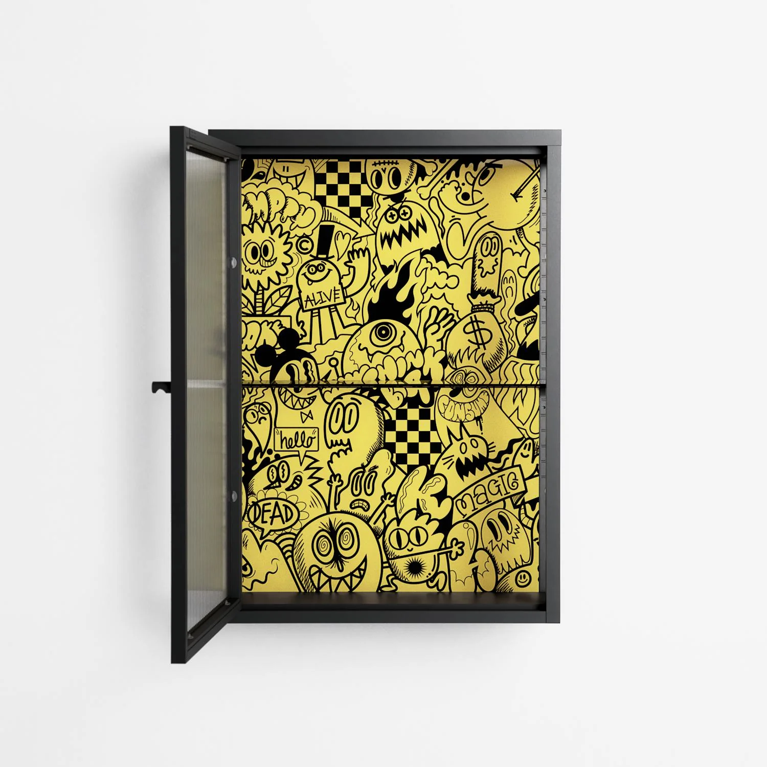 What a Mess - Wall Cabinet - Craig Watkins - Antracite - Reeded glass - Image 3