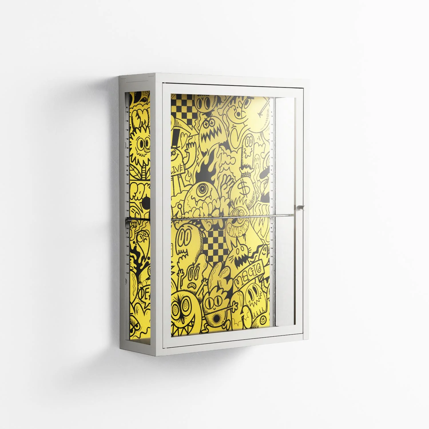 What a Mess - Wall Cabinet - Craig Watkins - Chalk - Clear glass - Image 4