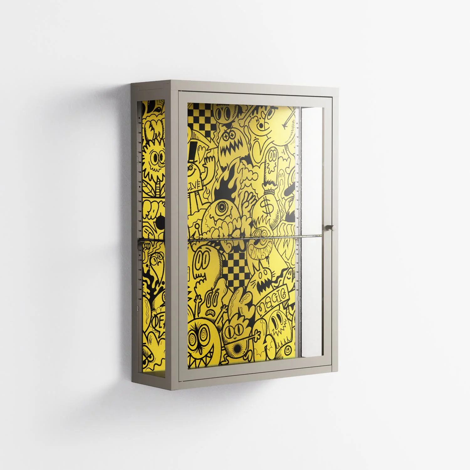 What a Mess - Wall Cabinet - Craig Watkins - Pebble - Clear glass - Image 4