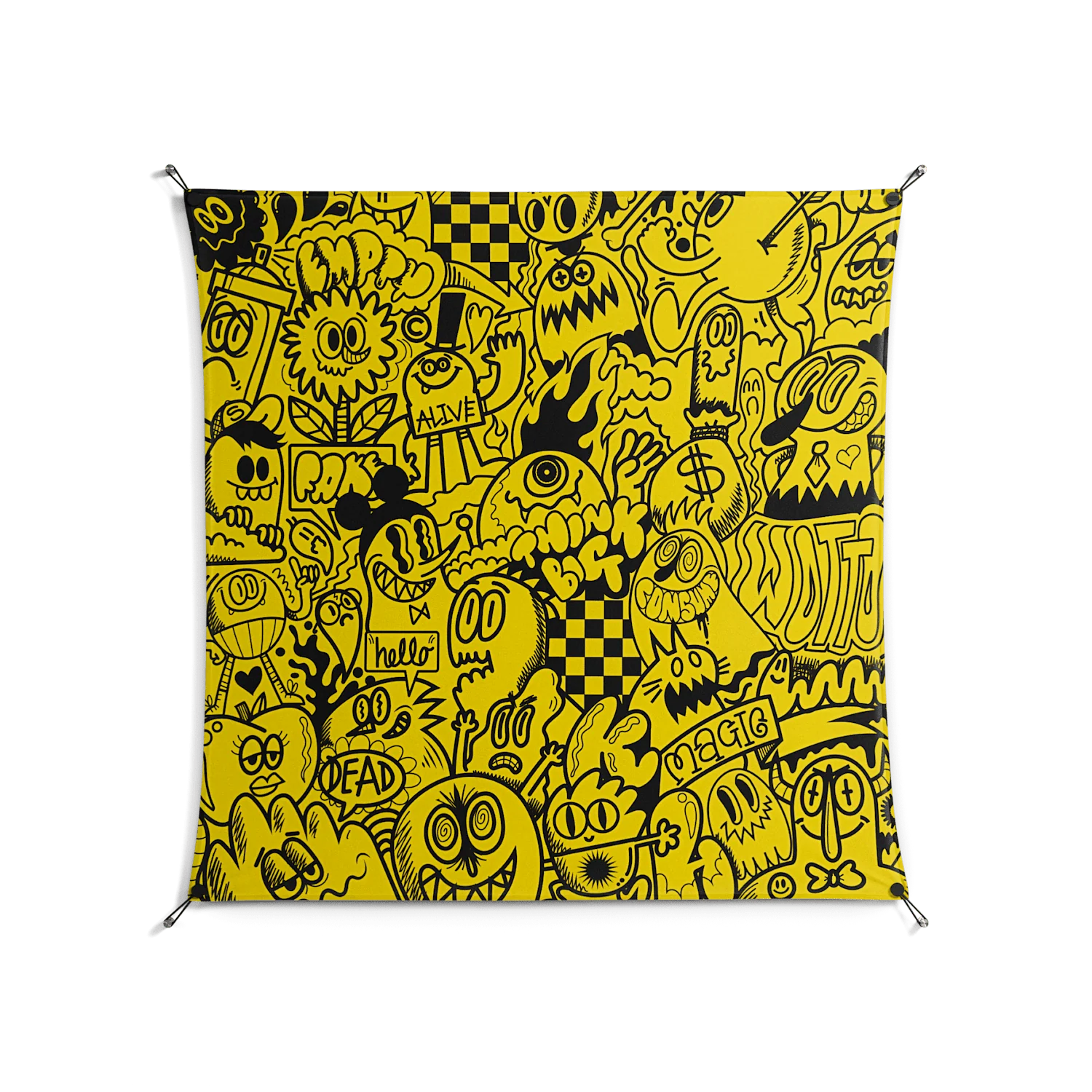 What a Mess - Work On Wall - Craig Watkins - Black - 140 x 140 cm