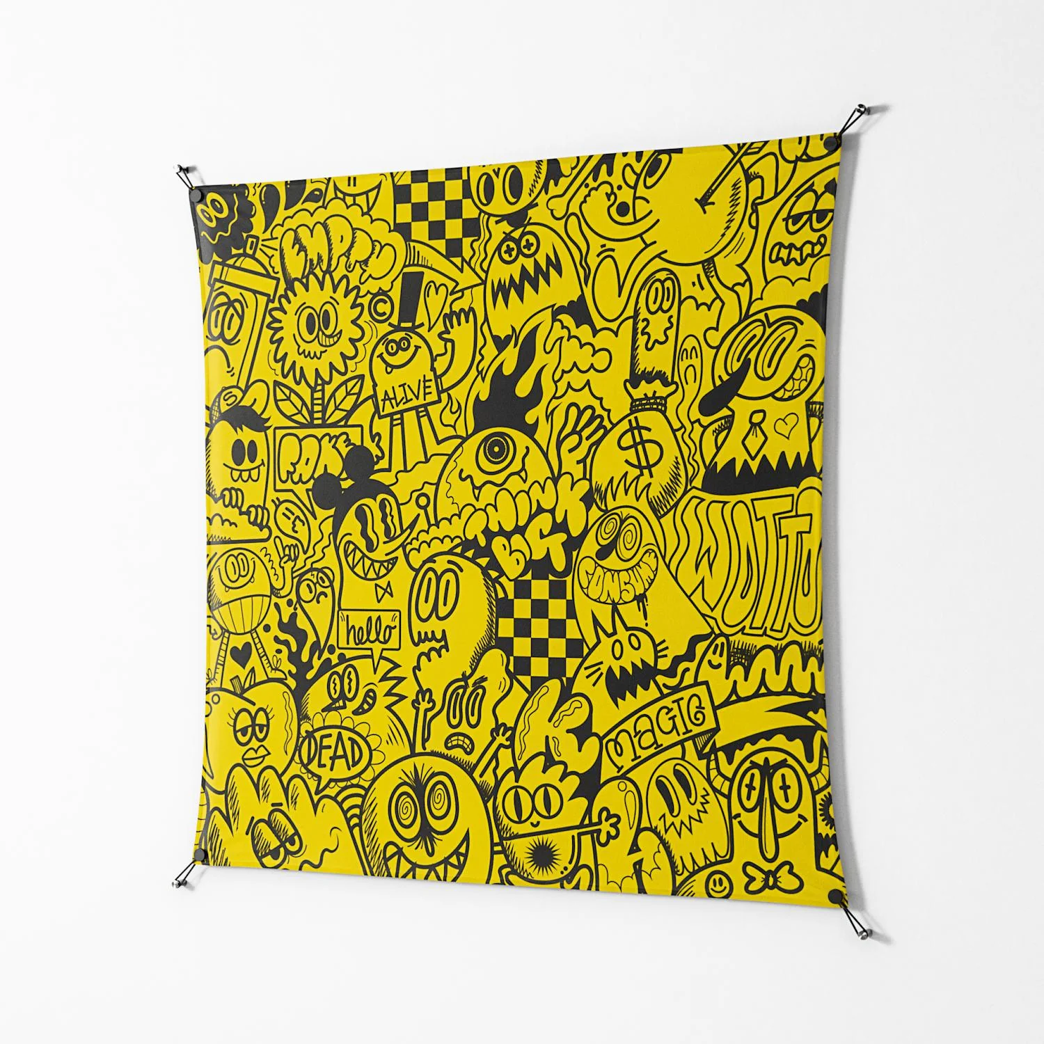 What a Mess - Work On Wall - Craig Watkins - Black - 140 x 140 cm - Image 2