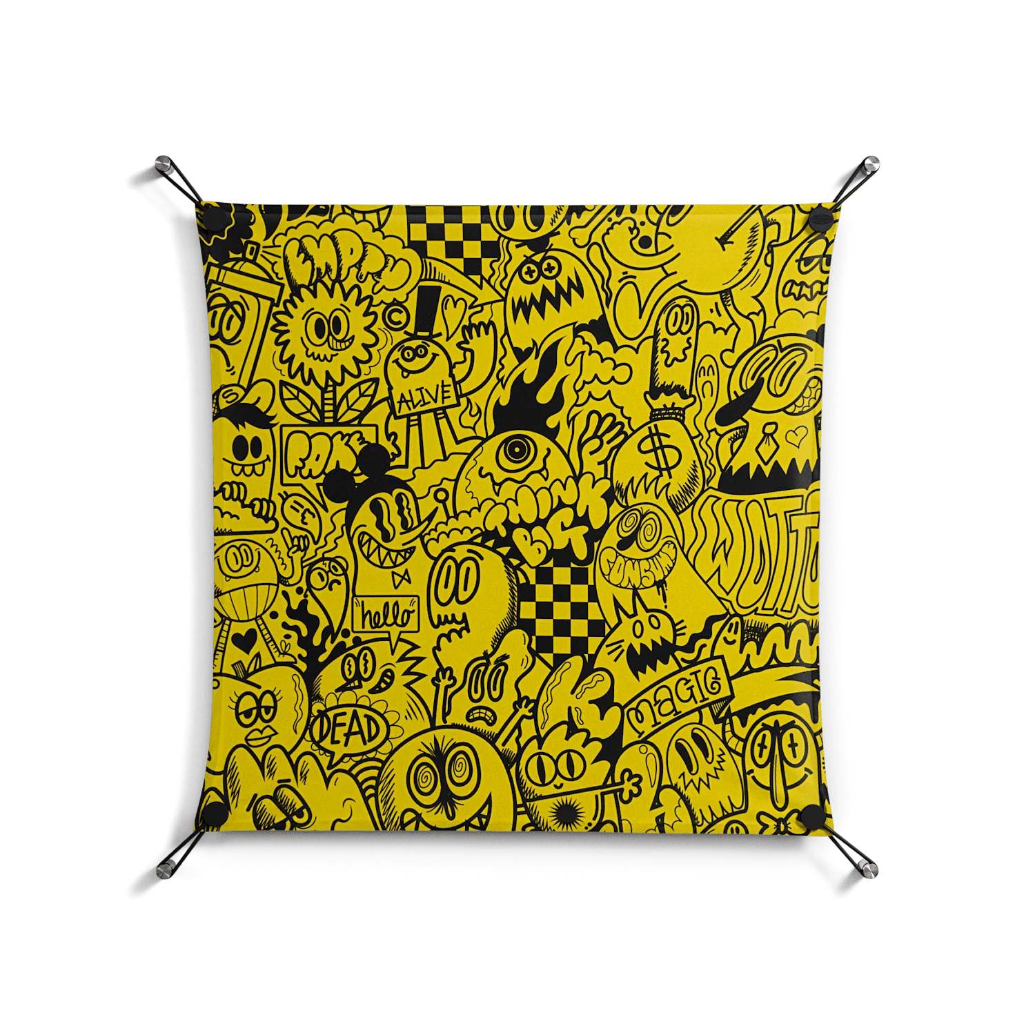 What a Mess - Work On Wall - Craig Watkins - Black - 70 x 70 cm