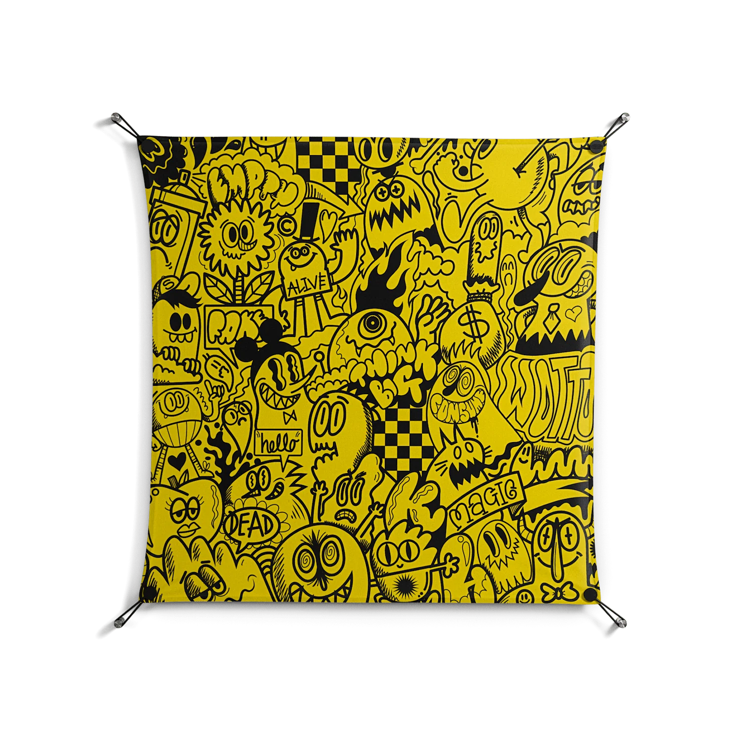 What a Mess - Work On Wall - Craig Watkins - Black - 90 x 90 cm