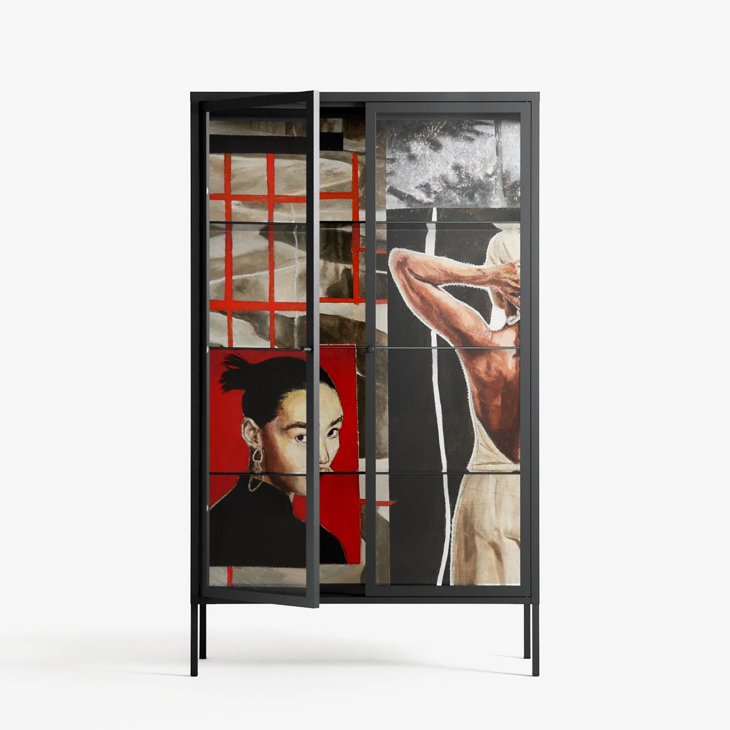 Where We Belong - Cabinet - Sophie Goudman-Peachey - Antracite - Clear glass - Image 2