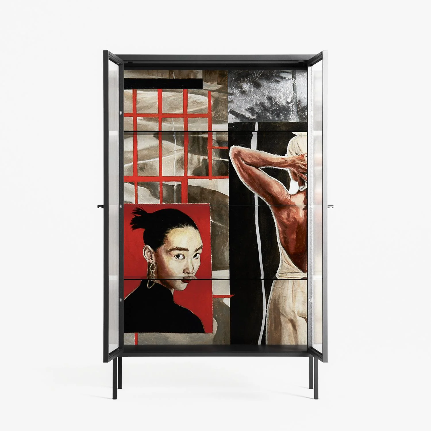 Where We Belong - Cabinet - Sophie Goudman-Peachey - Antracite - Reeded glass - Image 3