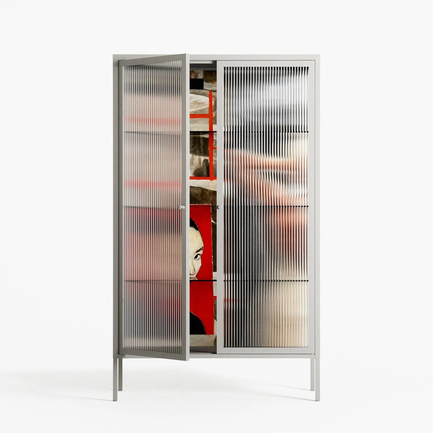 Where We Belong - Cabinet - Sophie Goudman-Peachey - Chalk - Reeded glass - Image 2