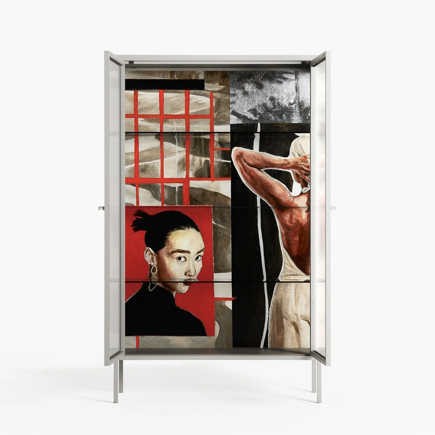 Where We Belong - Cabinet - Sophie Goudman-Peachey - Chalk - Reeded glass - Image 3