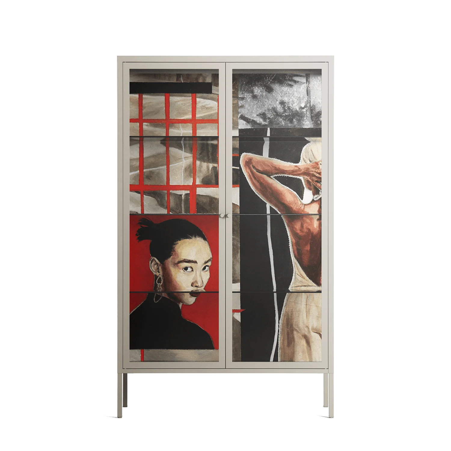 Where We Belong - Cabinet - Sophie Goudman-Peachey - Pebble - Clear glass