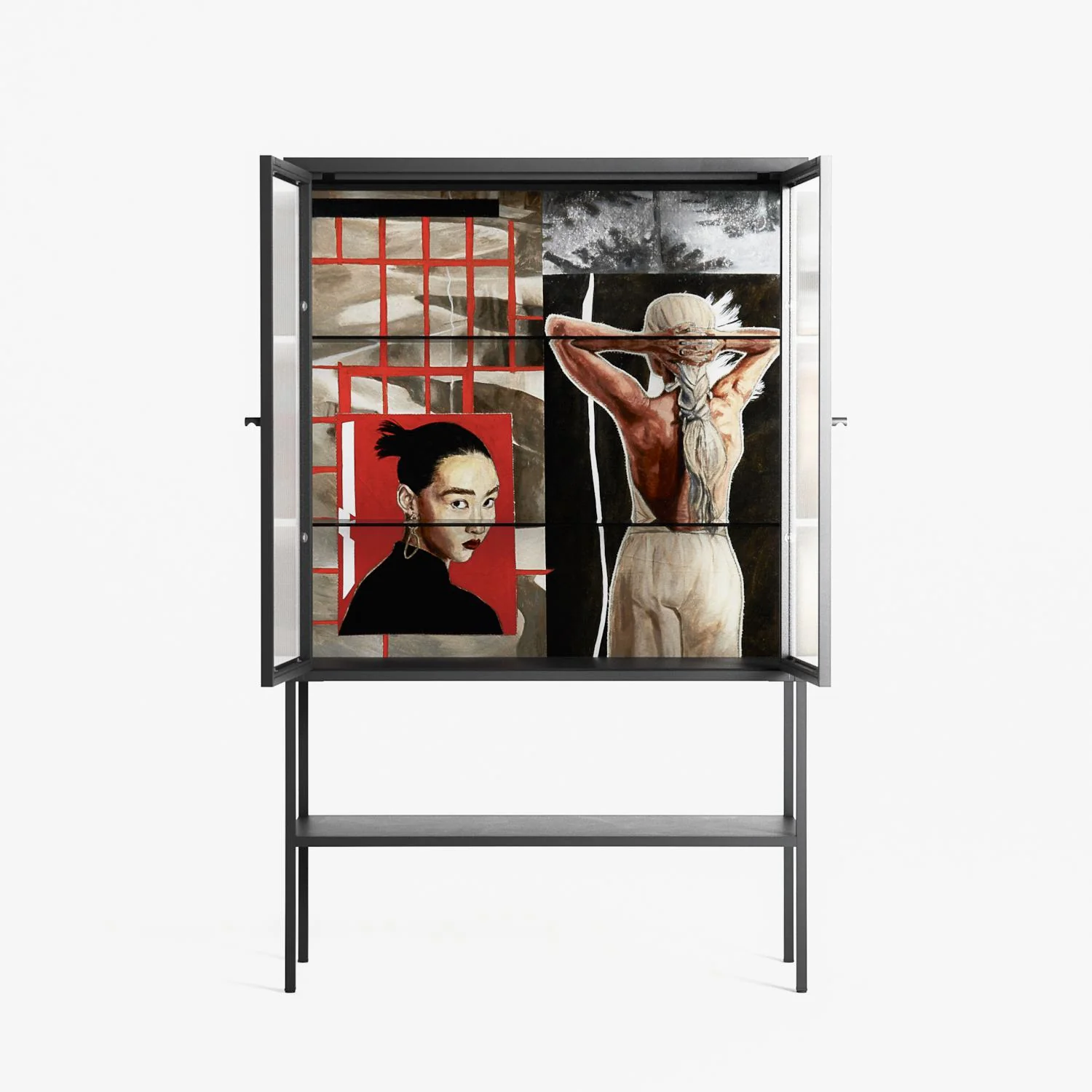 Where We Belong - Loft Cabinet - Sophie Goudman-Peachey - Antracite - Reeded glass - Image 3