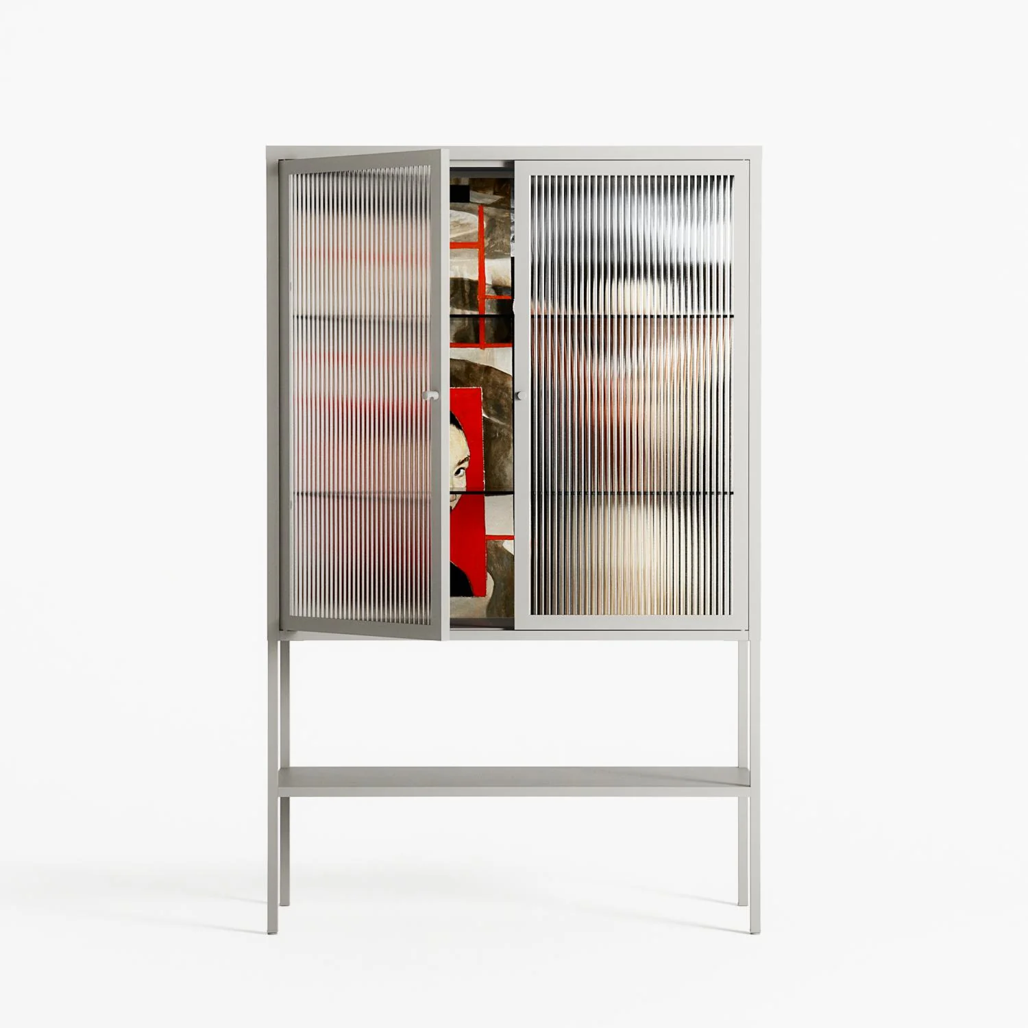 Where We Belong - Loft Cabinet - Sophie Goudman-Peachey - Chalk - Reeded glass - Image 2