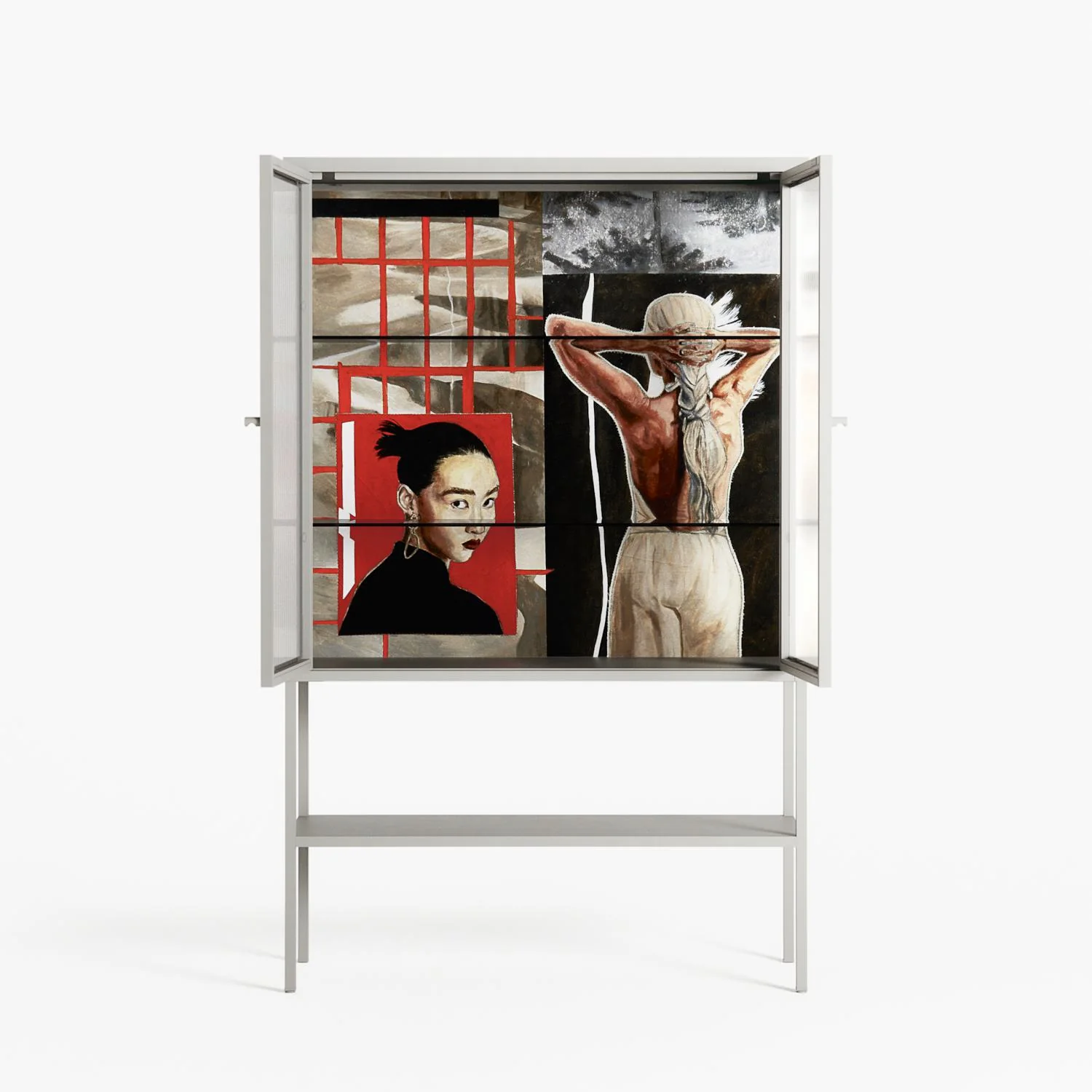 Where We Belong - Loft Cabinet - Sophie Goudman-Peachey - Chalk - Reeded glass - Image 3