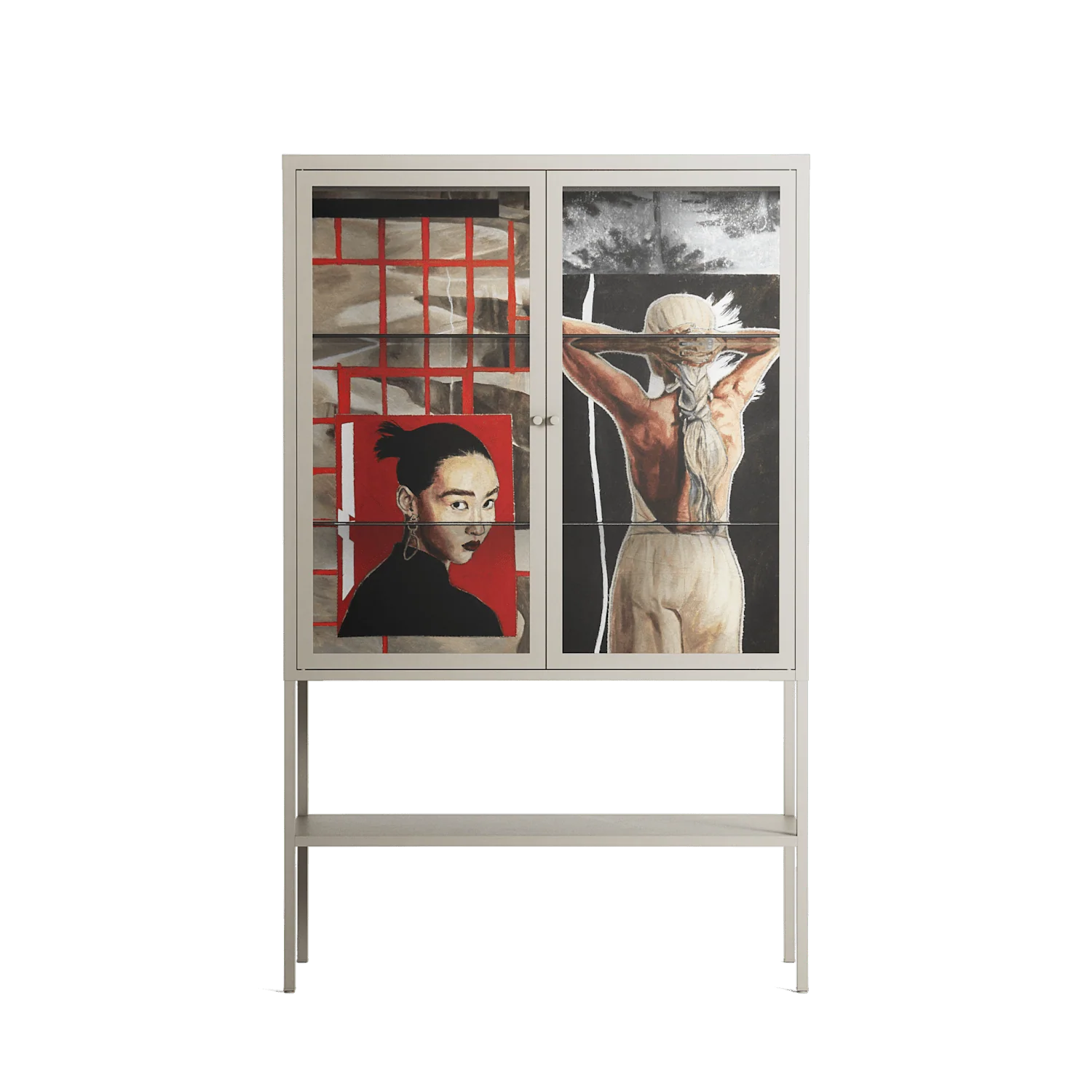 Where We Belong - Loft Cabinet - Sophie Goudman-Peachey - Pebble - Clear glass